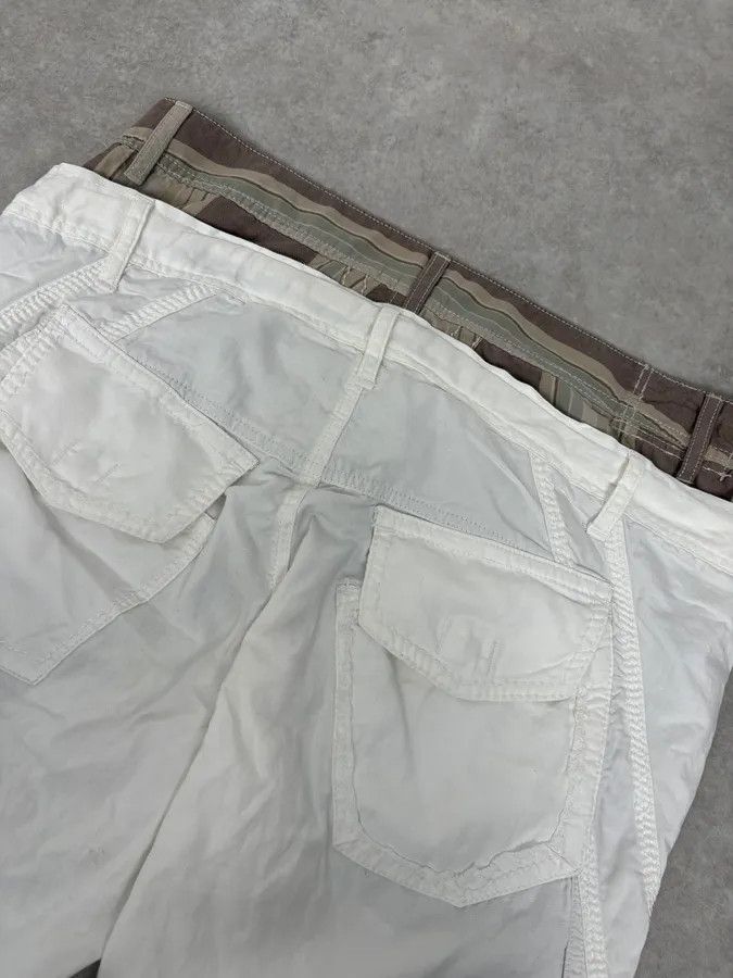 Marithe + Francois Girbaud 2000s Marithé + François Girbaud Double Waisted Biege Plad and Light White Pants Size US 34 / EU 50 - 7 Thumbnail