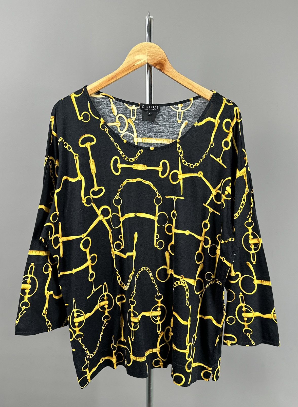 Gucci × Tom Ford Gucci - Tom ford - 1993 HorseBit AllOver Pattern Long Sleeve Size S / US 4 / IT 40 - 1 Thumbnail