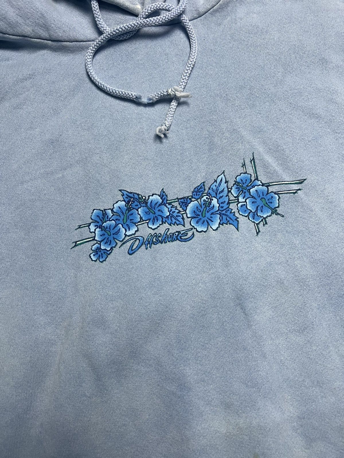 Beauty Beast Vintage 90s Off Shore Surfwear Hibiscus Flower Hoodie (46) Size US L / EU 52-54 / 3 - 3 Thumbnail