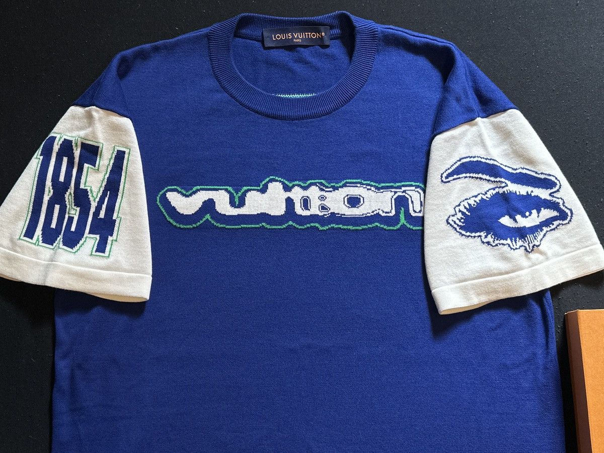 Louis Vuitton Short-Sleeved Cotton Intarsia Crewneck | Grailed