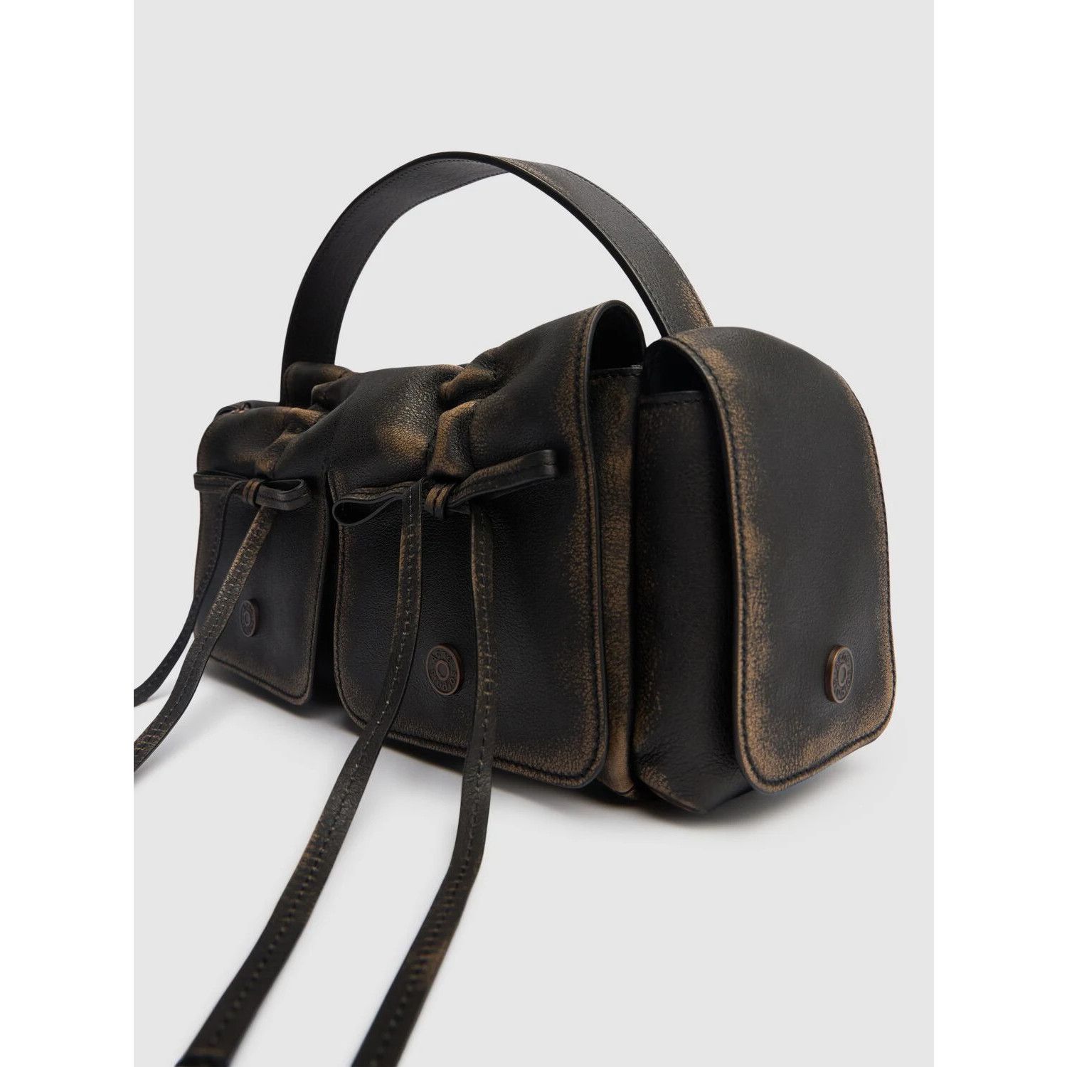 Acne Studios ACNE STUDIOS Multipocket Brown Leather Shoulder Bag New Size ONE SIZE - 2 Thumbnail