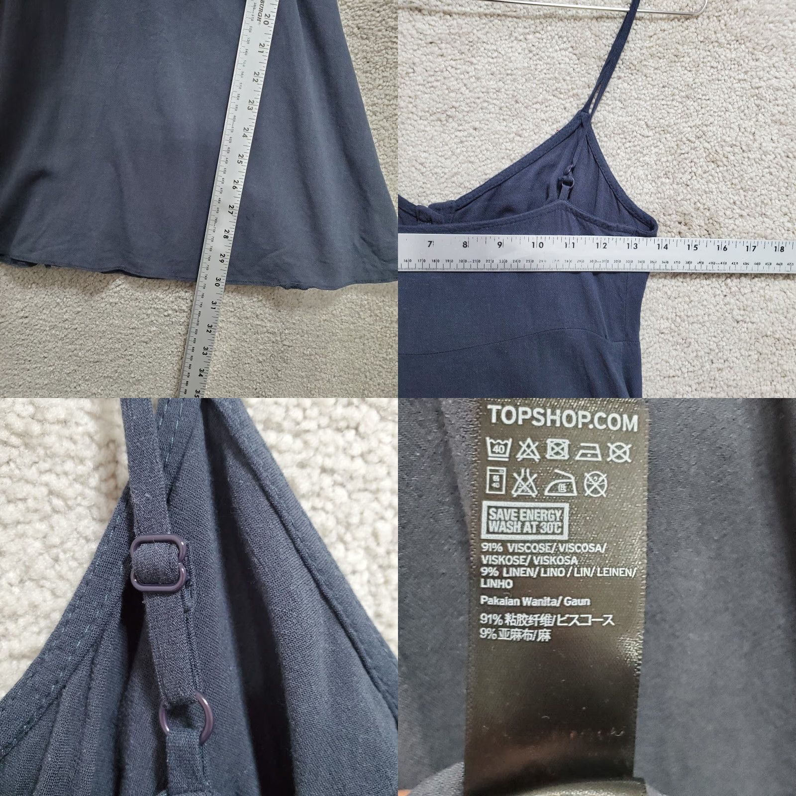 Topshop Topshop Blouse Top Womens Petite Gray Viscose Knotted Front Sleeveless Casual Modern 2P Womens Size XS / US 0-2 / IT 36-38 - 8 Thumbnail