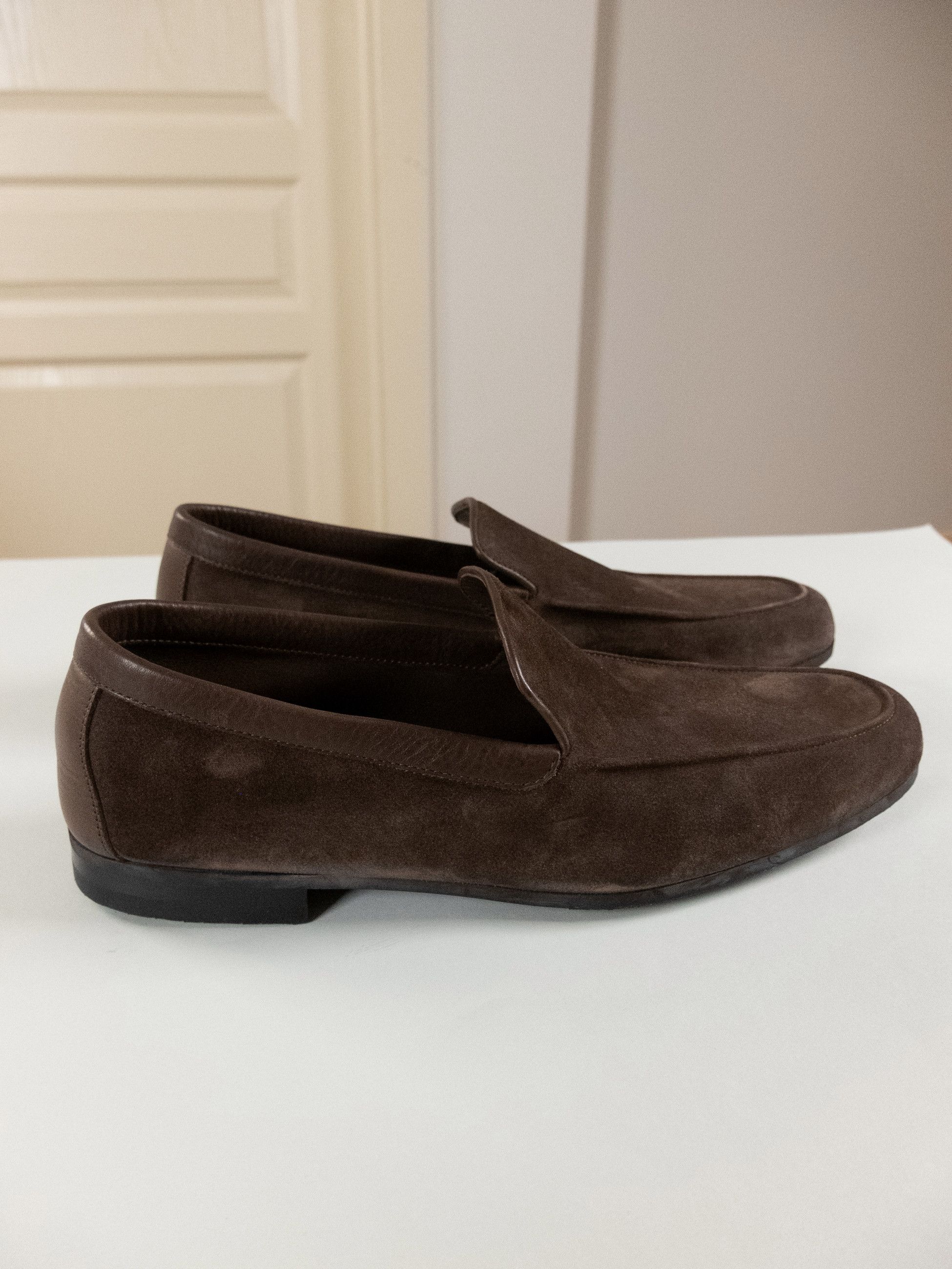 John Lobb JOHN LOBB Tyne brown suede & leather unlined loafers 10 43 Size US 10 / EU 43 - 3 Thumbnail
