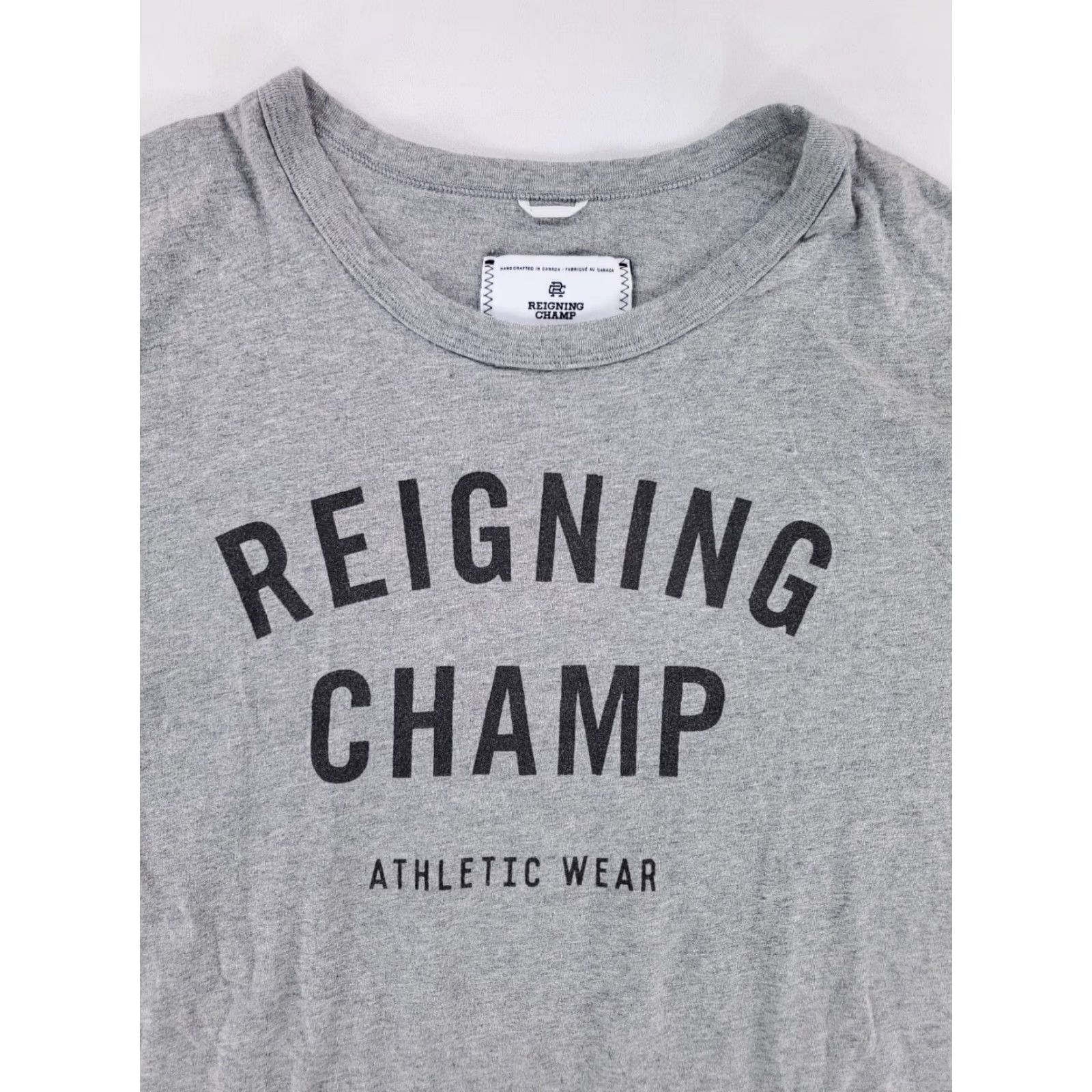 Reigning Champ Reigning Champ T-Shirt Short Sleeve Gray Spellout Mens XL Size US XL / EU 56 / 4 - 2 Thumbnail