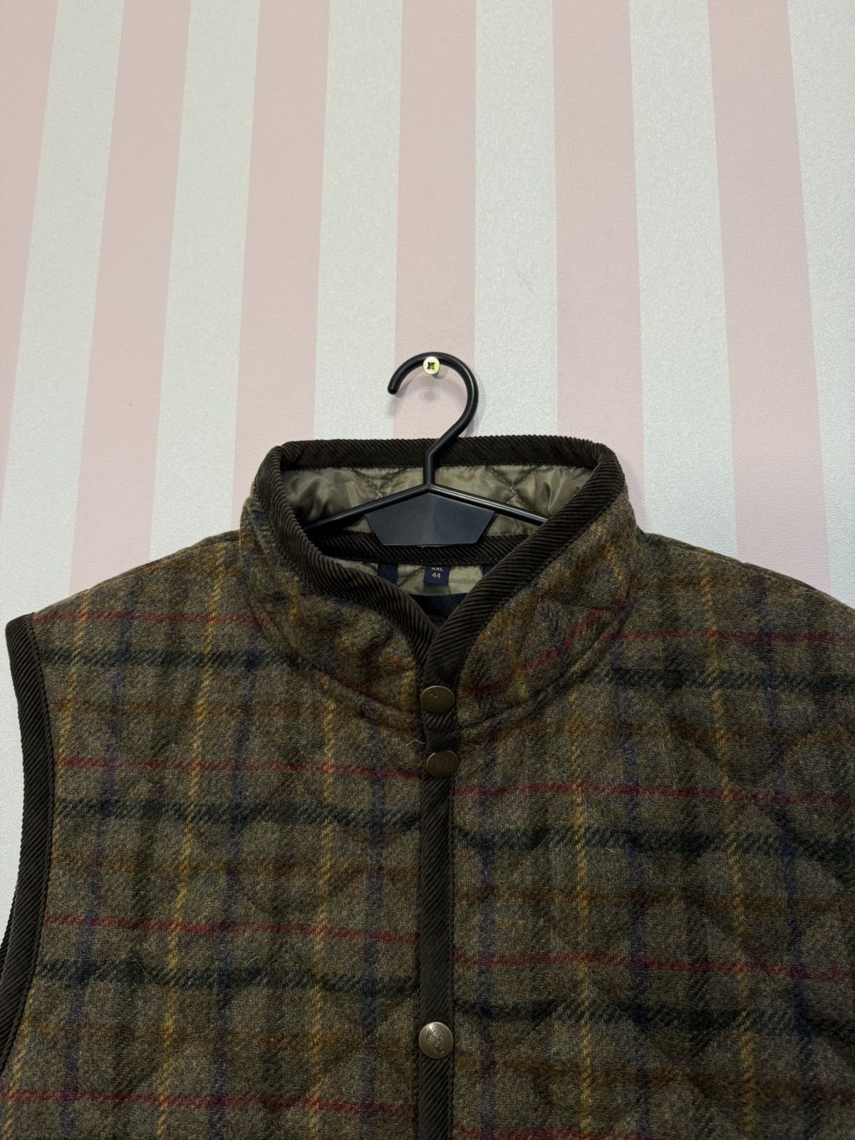 Lavenham LAVENHAM x HOUSES THORNHAM Shetland Wool Tweed Quilted Gilet Size US XXL / EU 58 / 5 - 5 Thumbnail