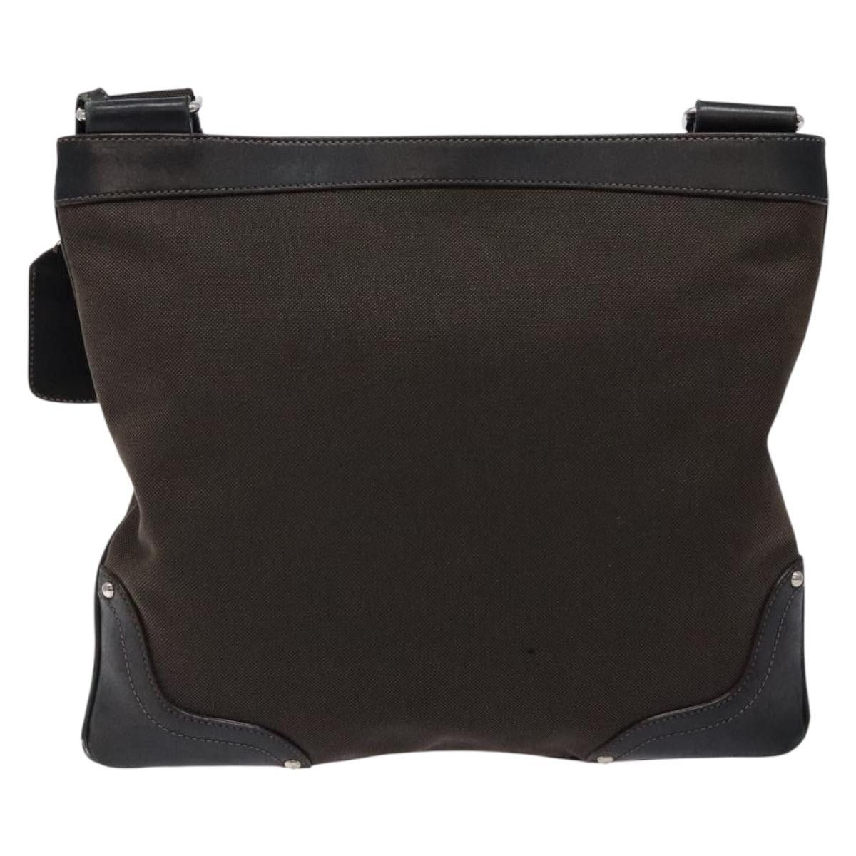 Prada PRADA Shoulder Bag Canvas Leather Brown Silver Size ONE SIZE - 3 Thumbnail