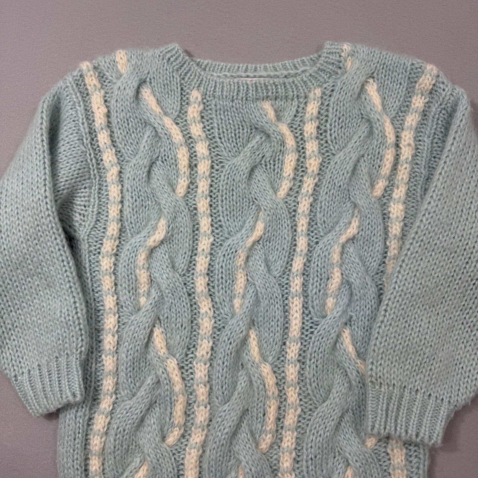 Vintage Vintage Chaus Sport Sweater Women's Small Teal Cable Knit Size S / US 4 / IT 40 - 2 Thumbnail