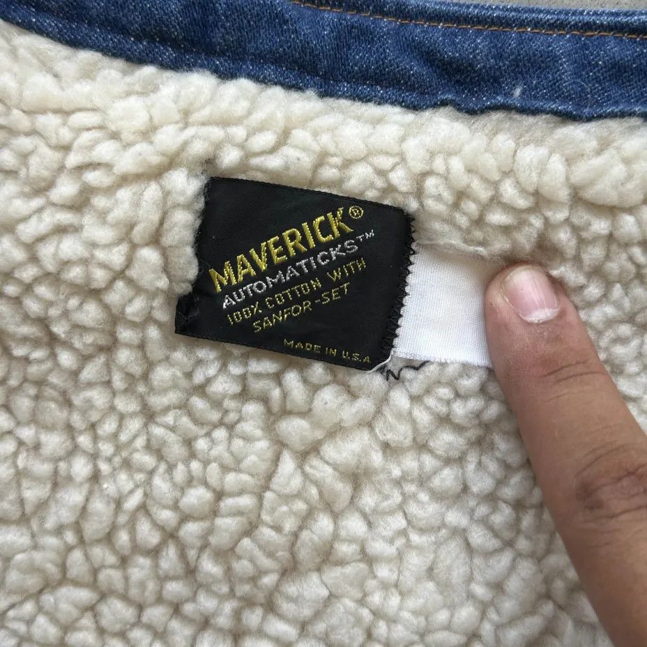 JCPenney Vintage 70s Maverick Denim Vest Sherpa Lined Size Large Size US L / EU 52-54 / 3 - 4 Thumbnail