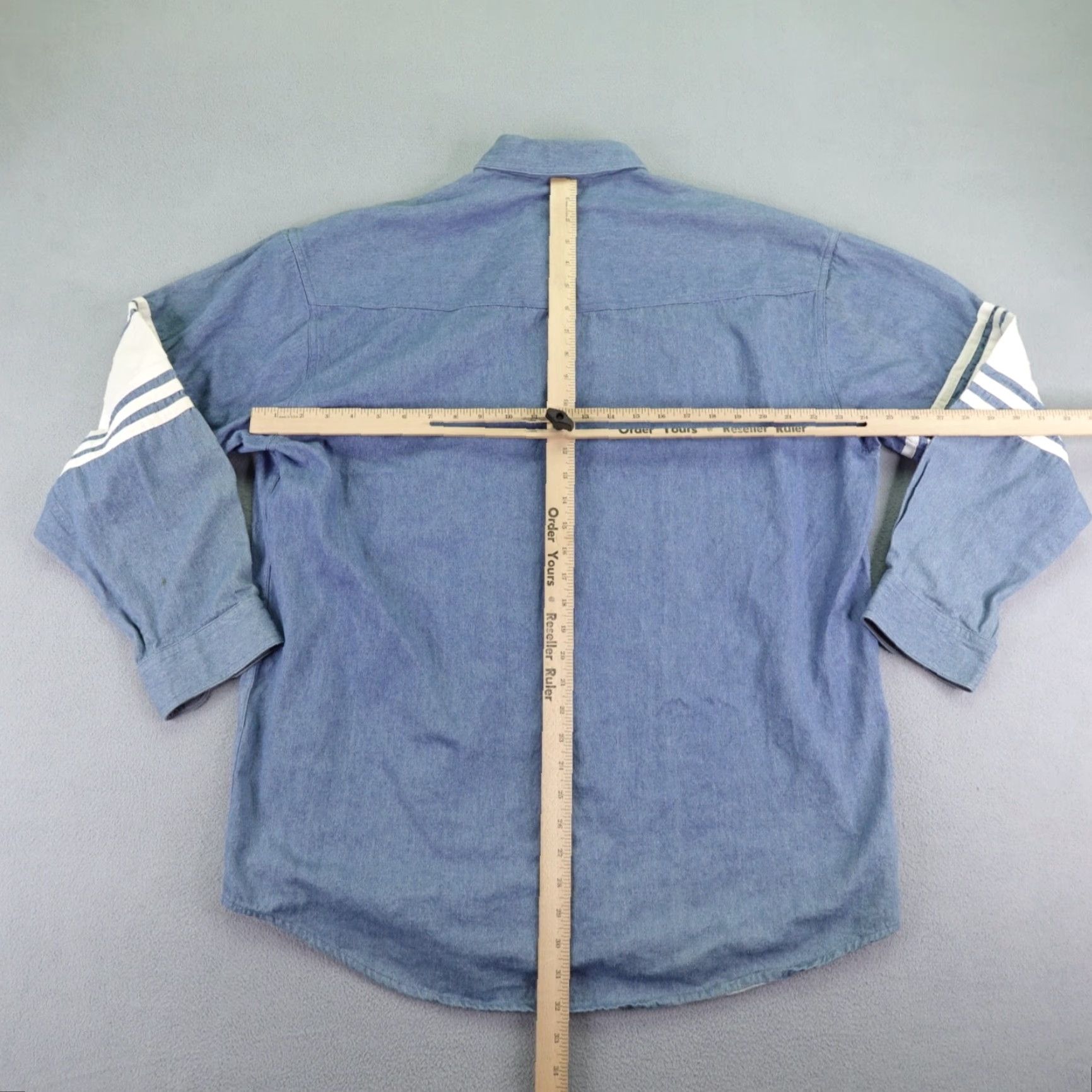 Roper VINTAGE Roper Shirt Mens XL Blue Chambray Button-Up Western Button-Down Cowboys Cowboy Mens XL Blue Size US XL / EU 56 / 4 - 7 Thumbnail
