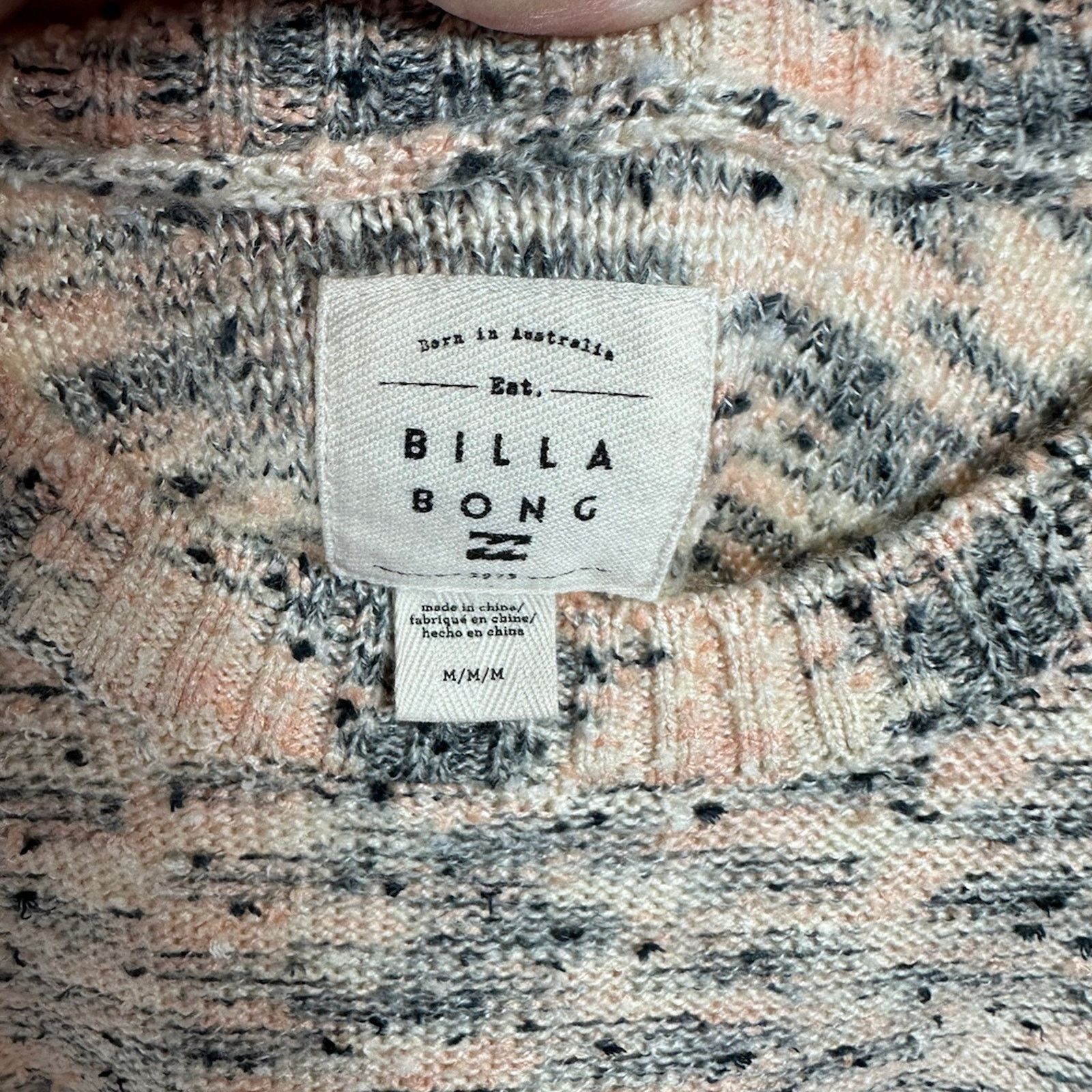 Billabong Billabong cropped sweater Women’s nwot MED peach, grey.. Size M / US 6-8 / IT 42-44 - 2 Thumbnail