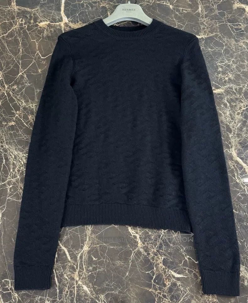 Hermes Hermes Full H dark patterned knitwear Size XS / US 0-2 / IT 36-38 - 4 Thumbnail