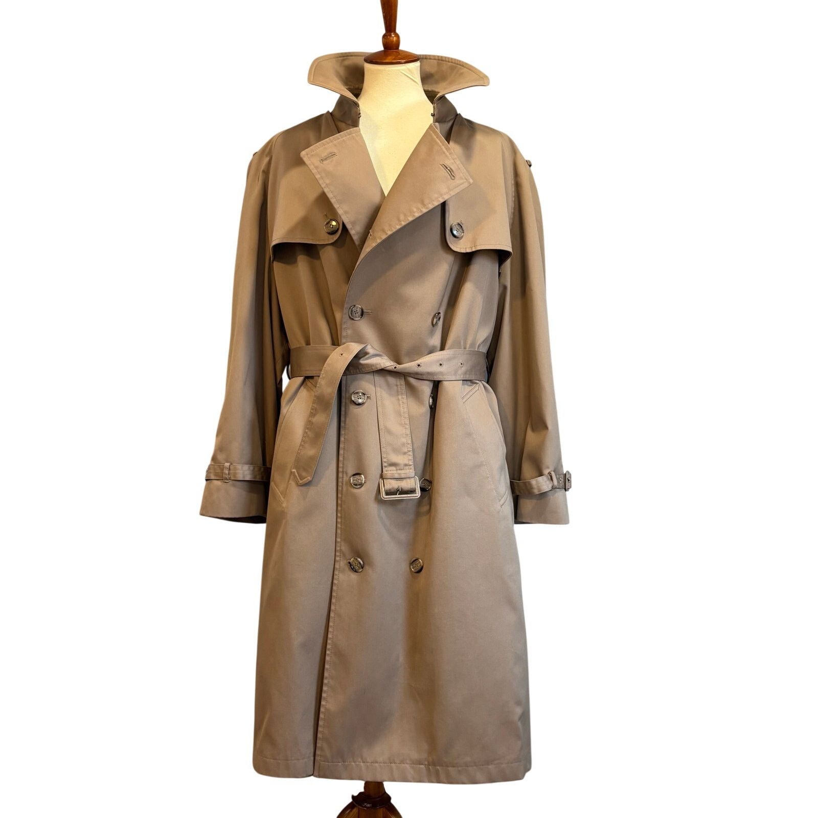 Misty Harbor VTG Heavy Beige Trench Coat Removable Down Liner, Size 46R Size US XXL / EU 58 / 5 - 1 Thumbnail