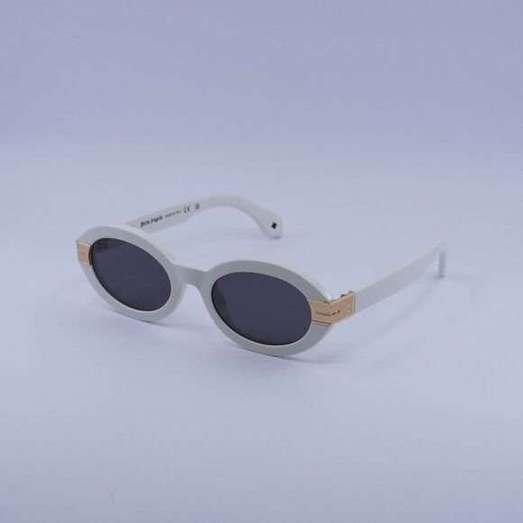 Palm Angels Palm Angels PERI094 HARMONY 0107 Sunglasses White Oval Frame Size ONE SIZE - 1 Thumbnail