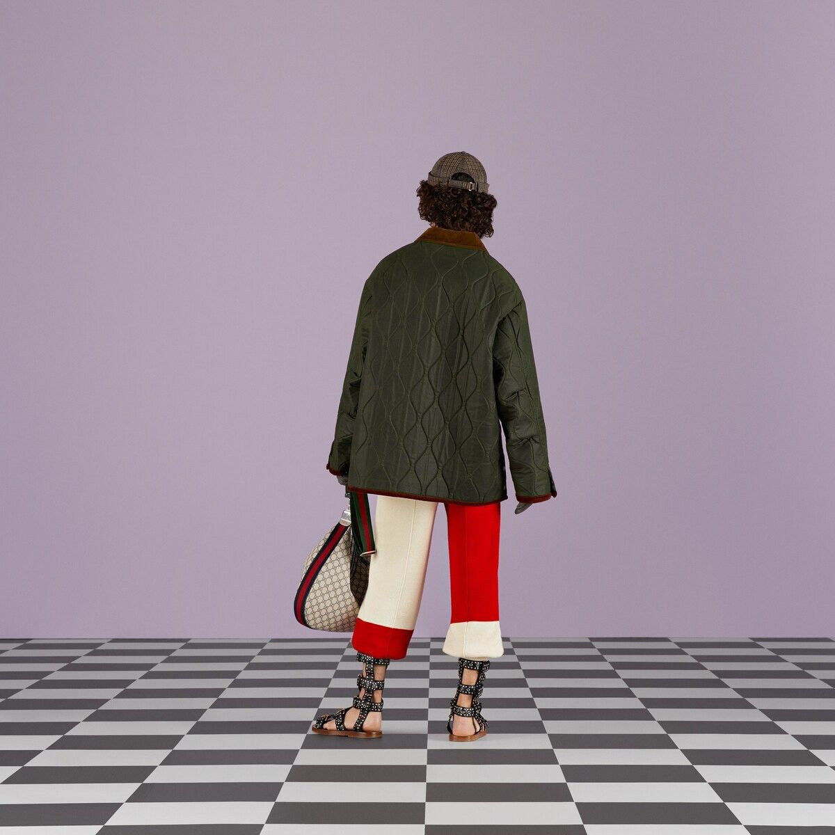 Gucci o1s1wg111025 Wool Stitch Knit Pant in Red/Ivory Size US 34 / EU 50 - 3 Thumbnail