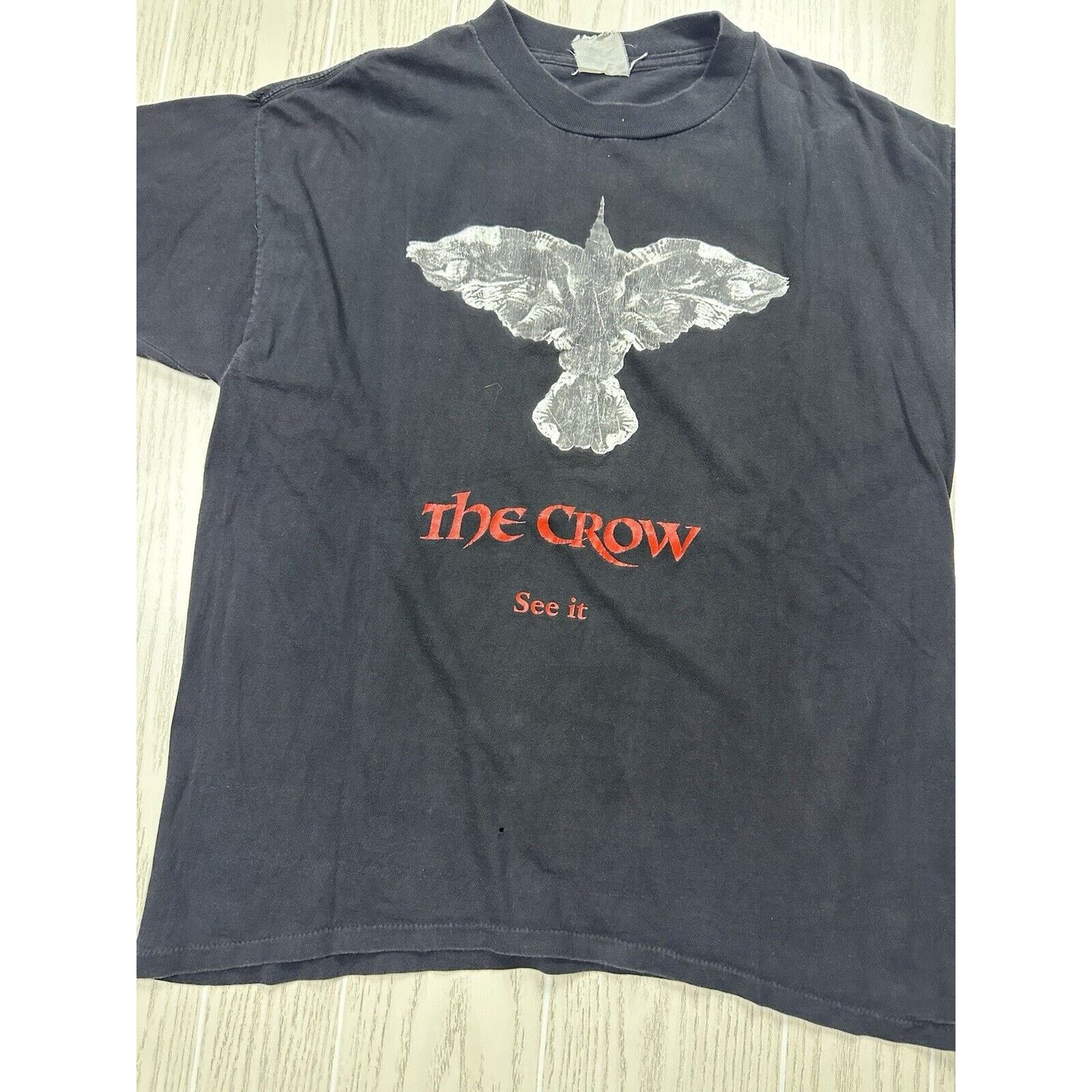 Vintage Vintage 90s The Crow Movie Promo Shirt Size US XL / EU 56 / 4 - 2 Thumbnail
