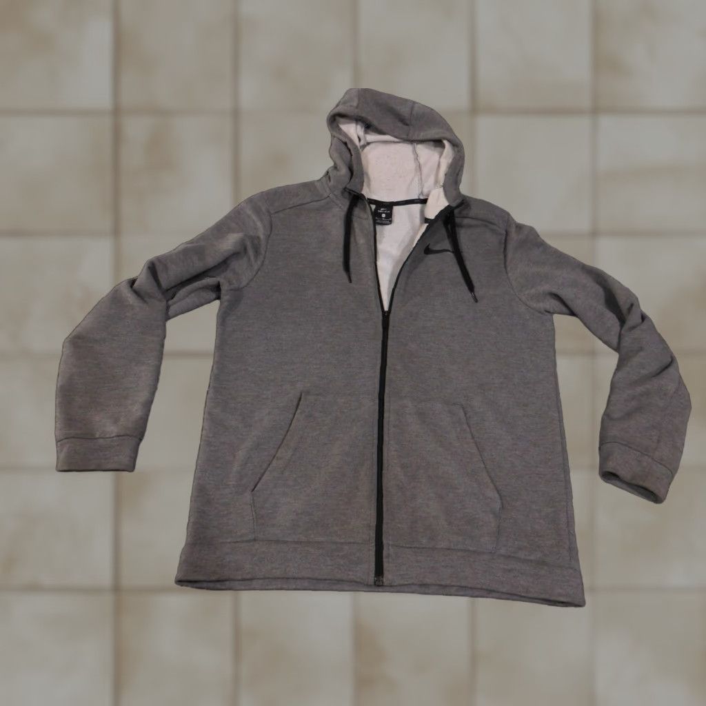 Nike Nike Hoodie Mens Medium Gray Swoosh Logo Pullover Sweatshirt Full Zip Active Size US M / EU 48-50 / 2 - 1 Thumbnail