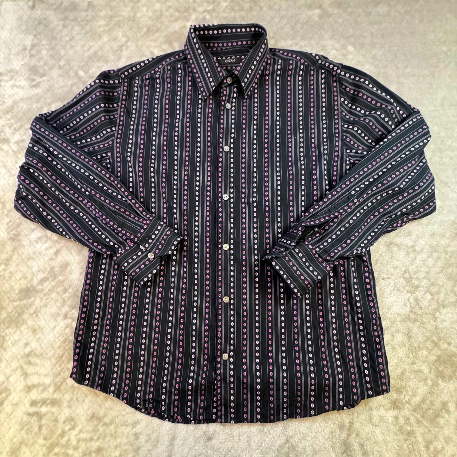 Designer Cezani Men's Long Sleeve Button Up Dress Shirt Polka Dots Size US L / EU 52-54 / 3 - 6 Thumbnail