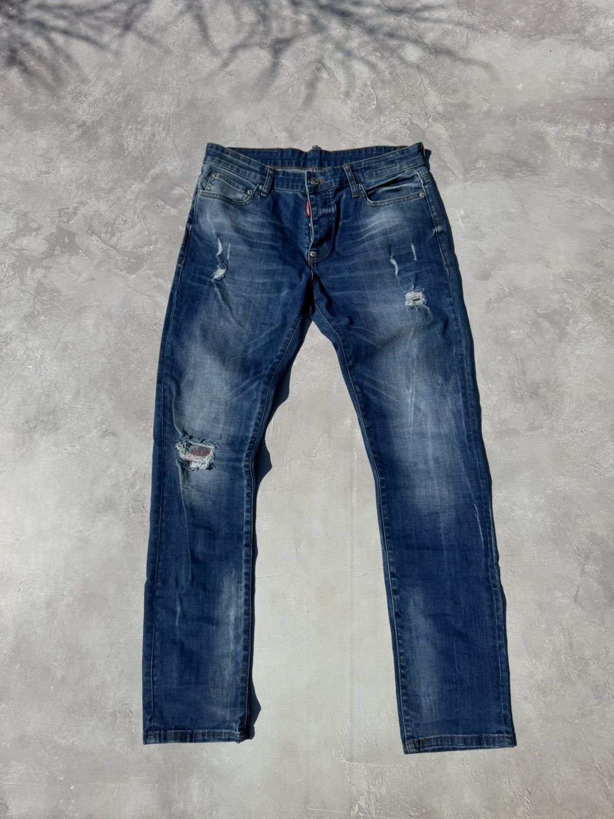 Dsquared2 Dsquared2 Distressed Effect Y2k Slim Fit Men's Jeans Size US 32 / EU 48 - 1 Thumbnail
