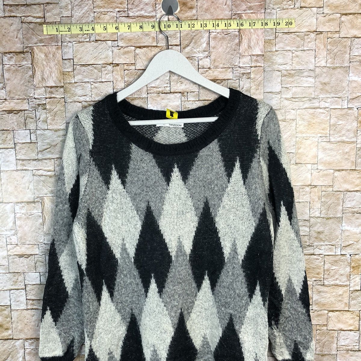 Homespun Knitwear Twhroom Grey Knitwear sweatshirt mohaor #A267 Size US S / EU 44-46 / 1 - 2 Thumbnail