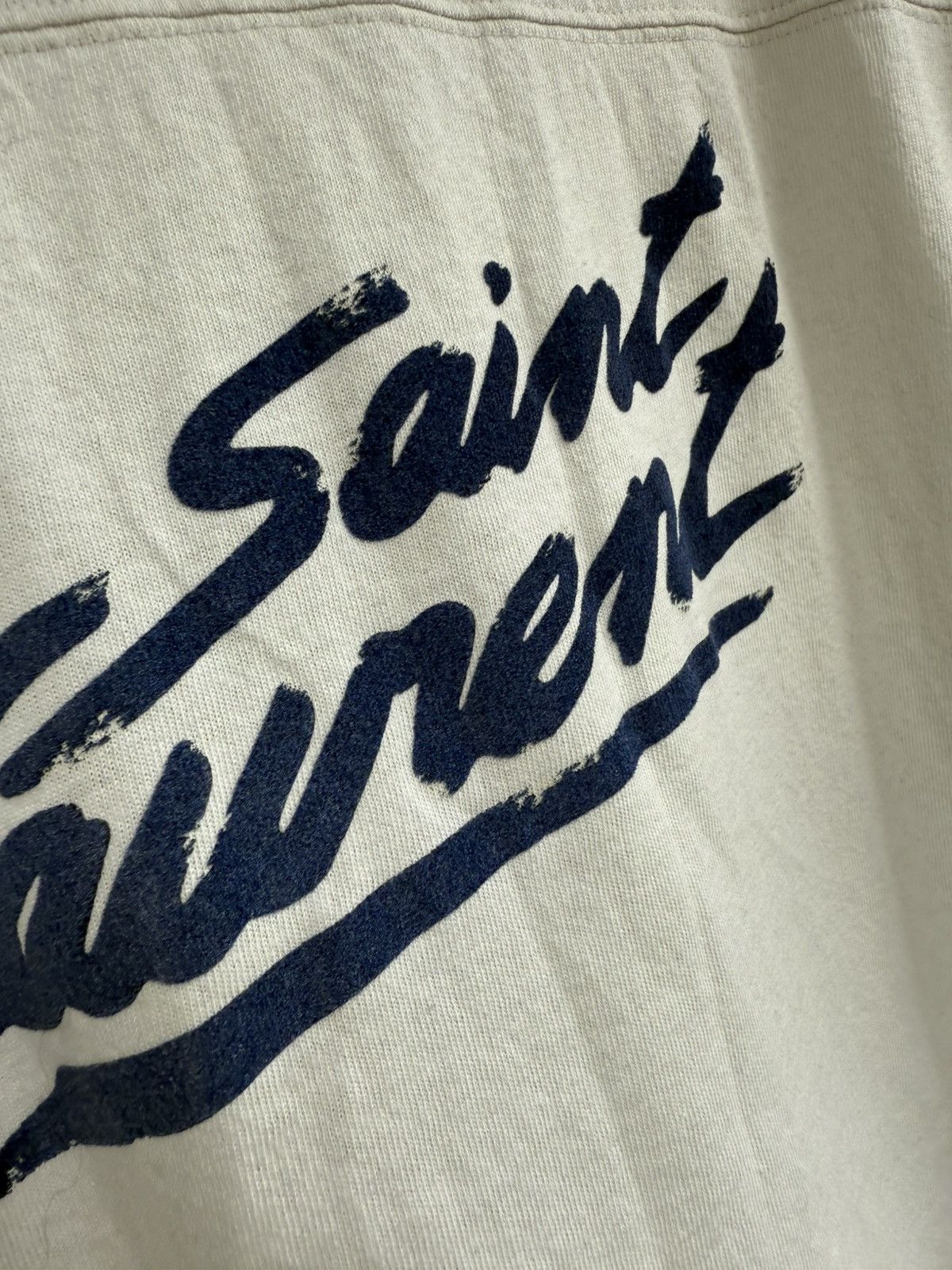 Saint Laurent Paris Saint Laurent 50’s signature logo t shirt M blue white Size US M / EU 48-50 / 2 - 18 Thumbnail