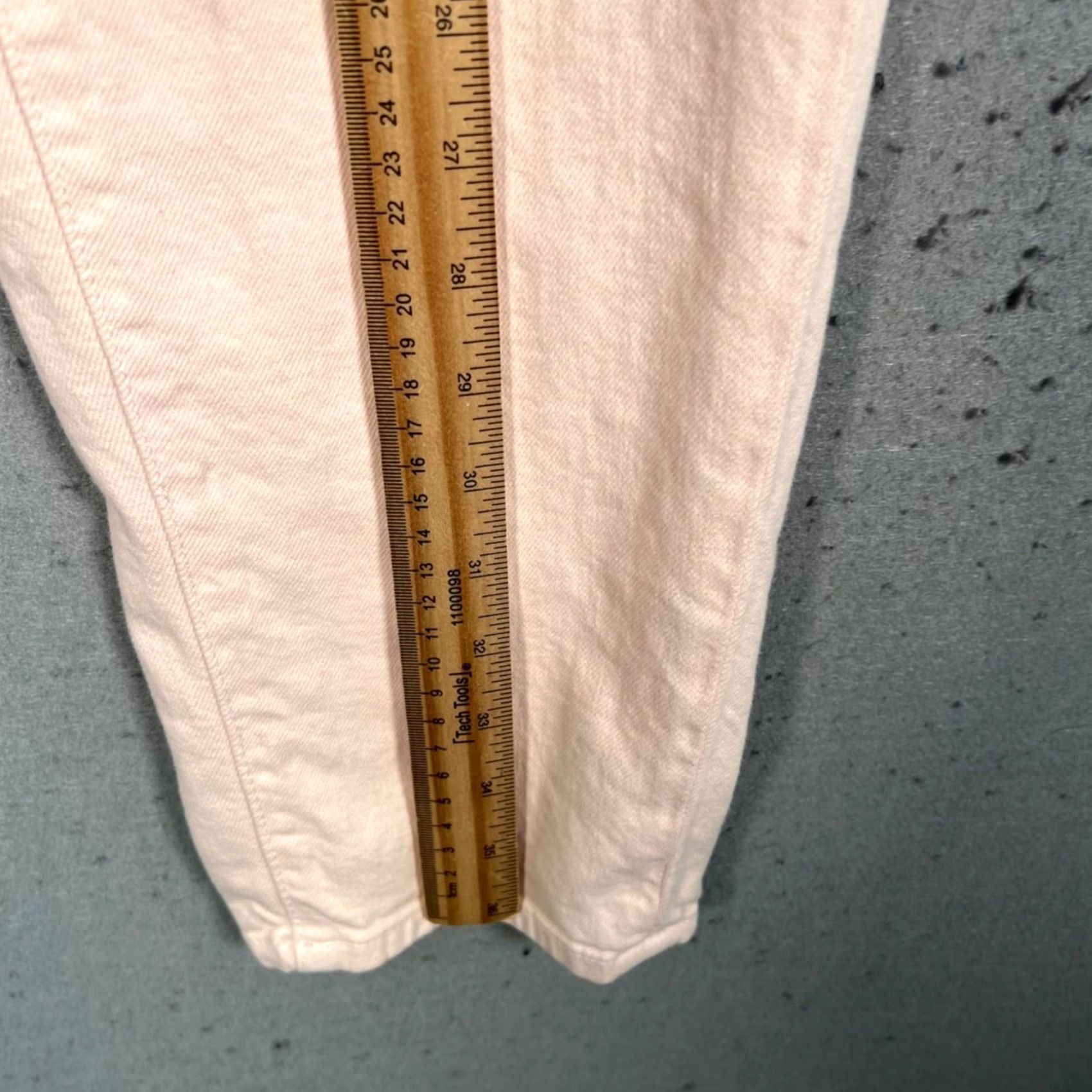 Denime Comptoir des Cotonniers Jeans Womens Size 26 Light Pink Denim 5-Pocket Tapered High Rise Size 26" / US 2 / IT 38 - 7 Thumbnail