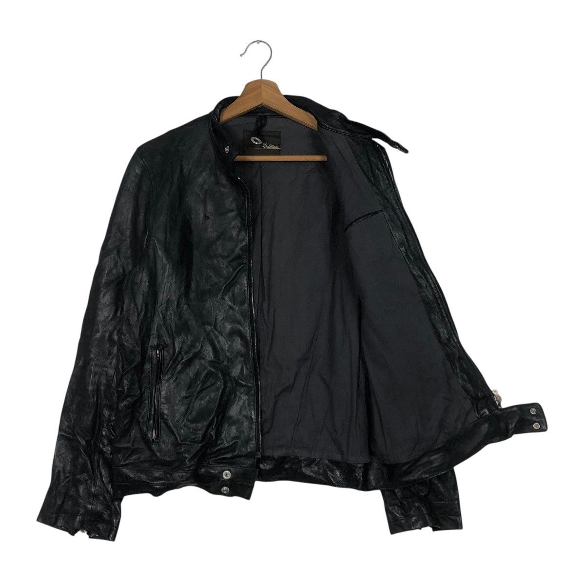 Japanese Brand 📌Rich Black Biker Leather Jacket Bondage Design Edition Size US M / EU 48-50 / 2 - 12 Thumbnail