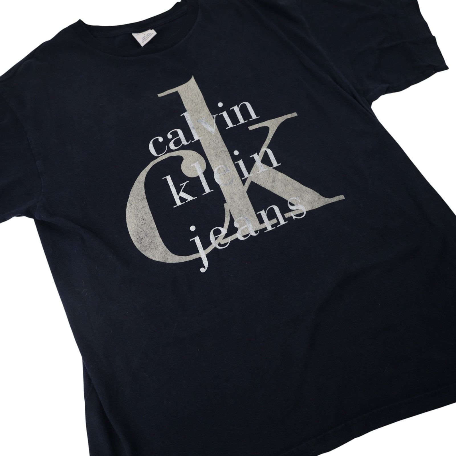 Calvin Klein × Vintage Vintage Calvin Klein Jeans Big Spellout Graphic T Shirt Size US L / EU 52-54 / 3 - 3 Thumbnail