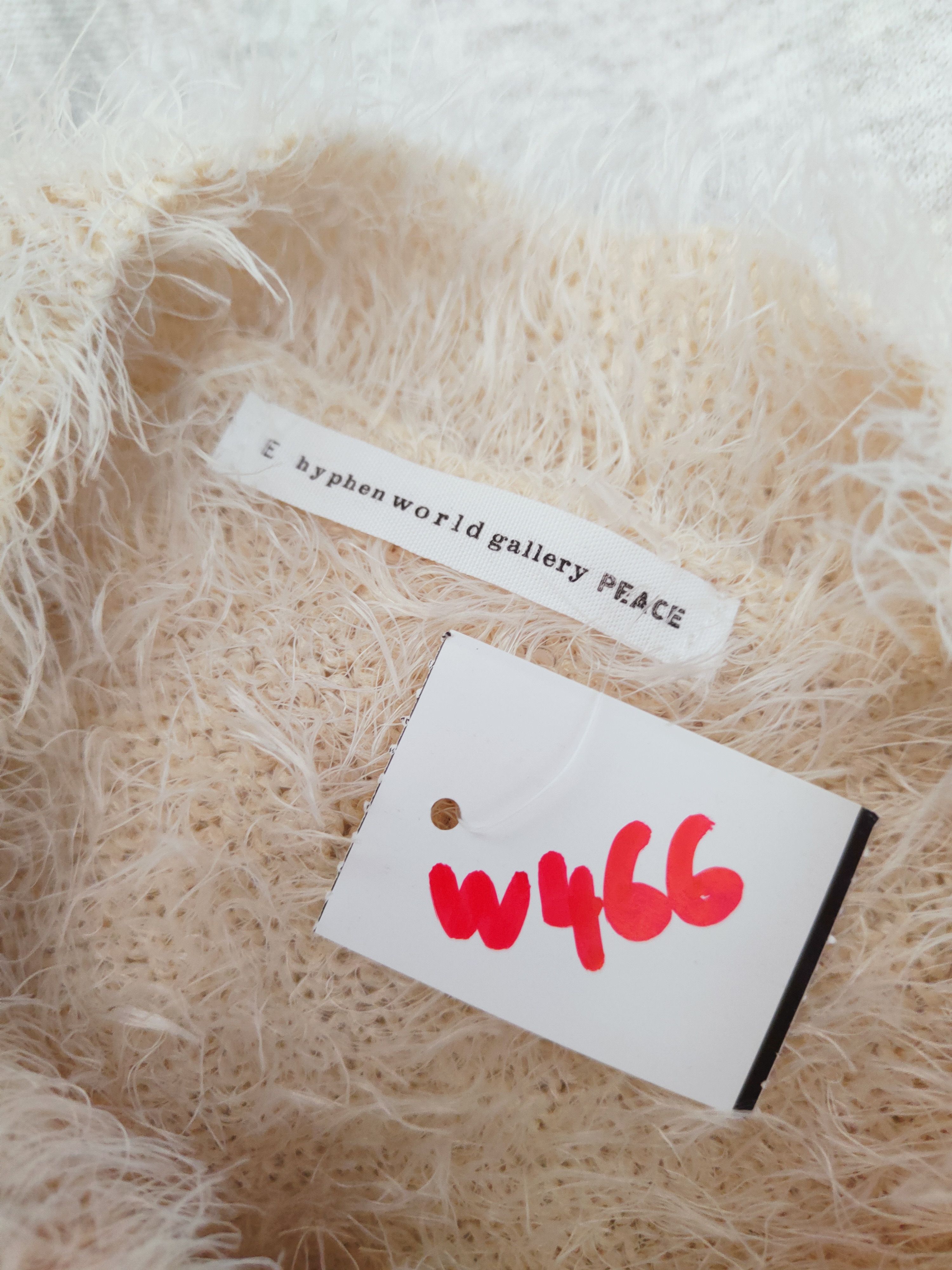 Japanese Brand E Hypen World Gallery Beige Fur Mohair Sweatshirts #W466 Size S / US 4 / IT 40 - 13 Thumbnail
