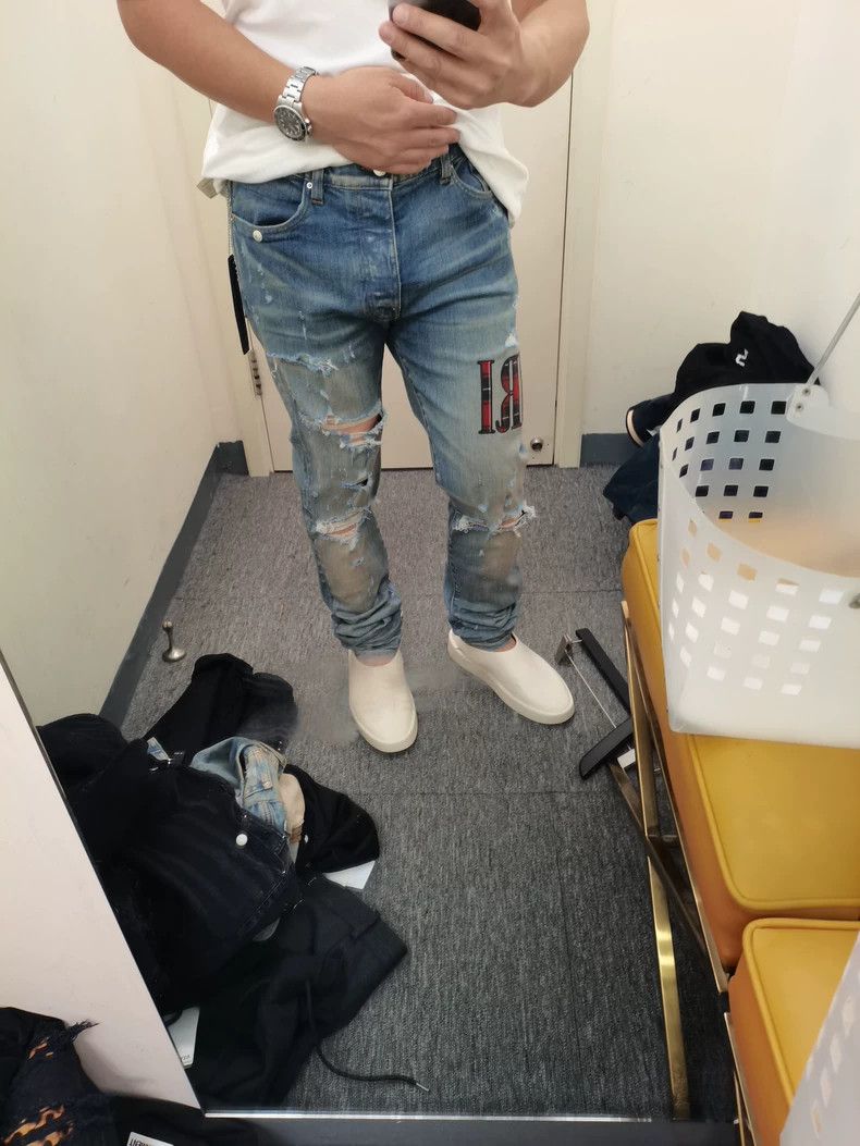 Amiri Amiri Men's ripped tight jeans 2501-Nextarrow Size US 33 - 9 Thumbnail