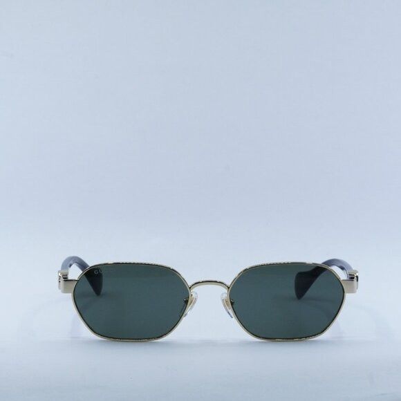 Gucci Gucci GG1593S 001 Sunglasses Endura Gold Oval Frame, Grey Size ONE SIZE - 4 Thumbnail
