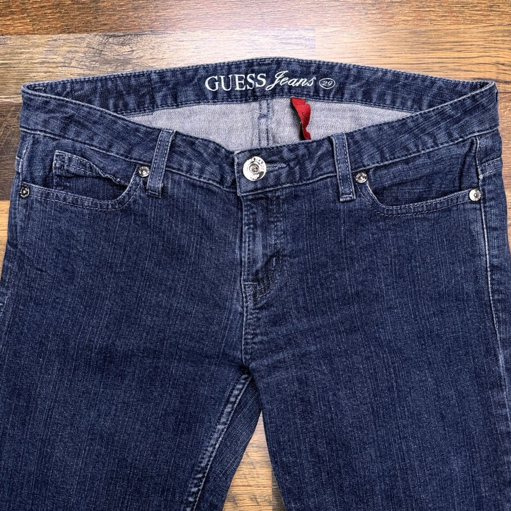 Guess GUESS Jeans Skinny Jeans Womens 29 Low Rise Stretch Denim Blue 5-Pocket City Slim Fit Womens Size 29 Regular Size 29" - 2 Thumbnail