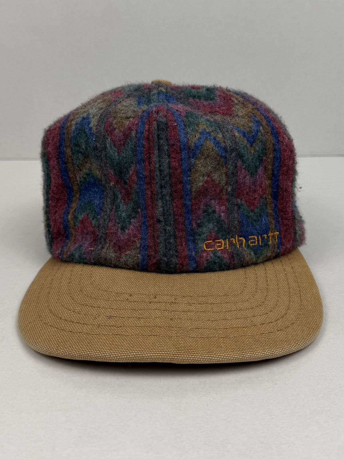 Carhartt Vintage 90s Carhartt Aztec Blanket Southwestern SnapBack Hat Size ONE SIZE - 1 Thumbnail