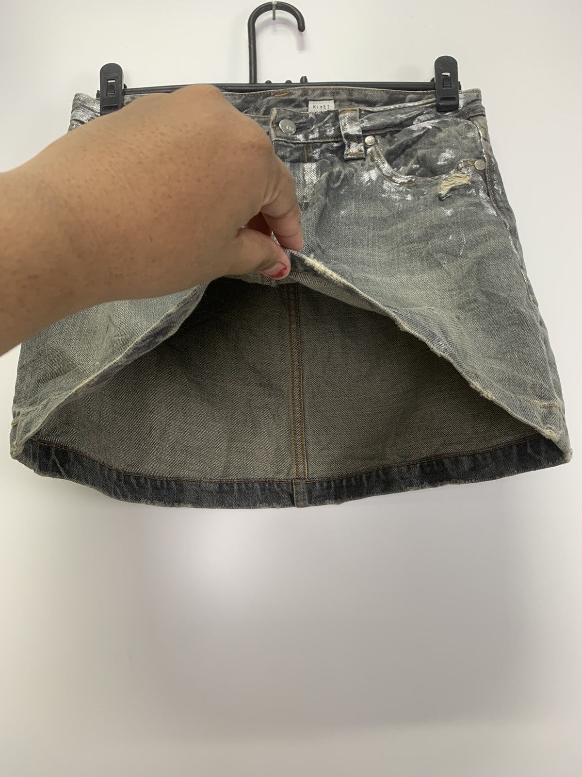 Japanese Brand Rivet & Blue Distress Short Skirt Size 28" / US 6 / IT 42 - 5 Thumbnail