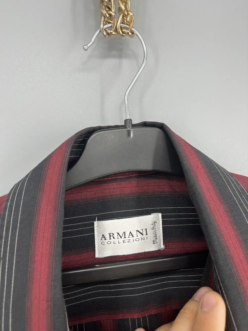 Armani Vintage Striped Shirt Armani Collezioni Size XL Rare Size US M / EU 48-50 / 2 - 7 Thumbnail