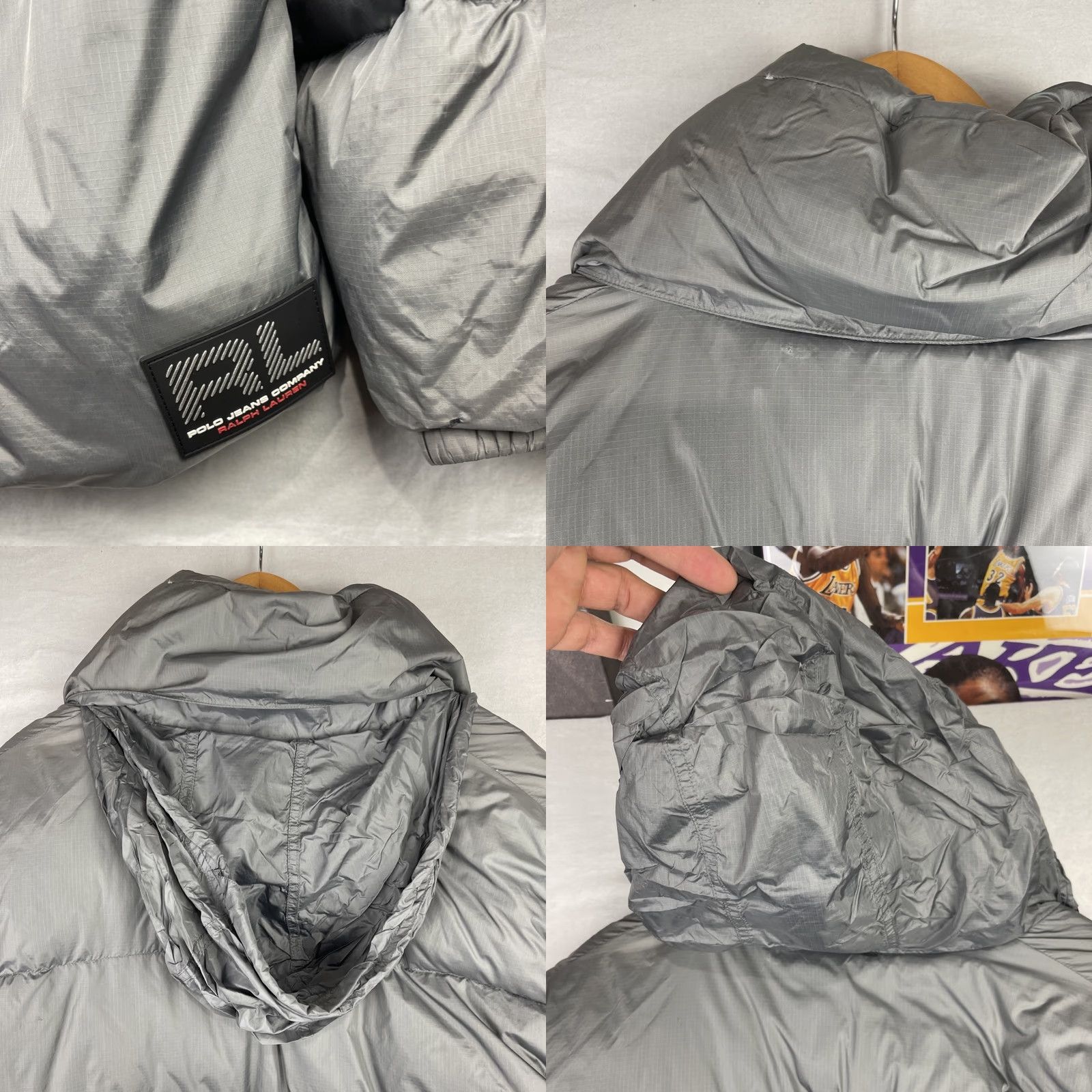 Ralph Lauren VINTAGE Ralph Lauren Jacket Mens 2XL Gray Puffer Bubble Down Hood Polo Jeans Co Hood Jacket Size US XXL / EU 58 / 5 - 11 Thumbnail