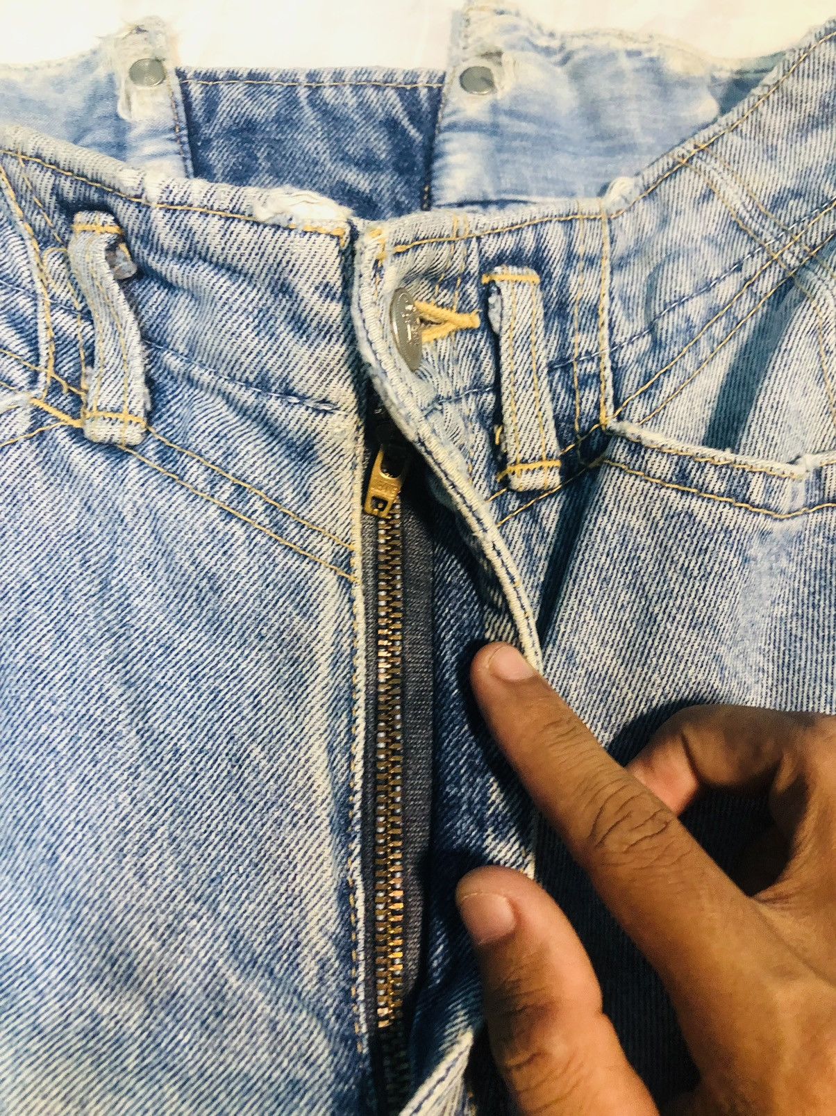 Japanese Brand Climax Double Zipper Jeans (10) Size US 26 / EU 42 - 8 Thumbnail