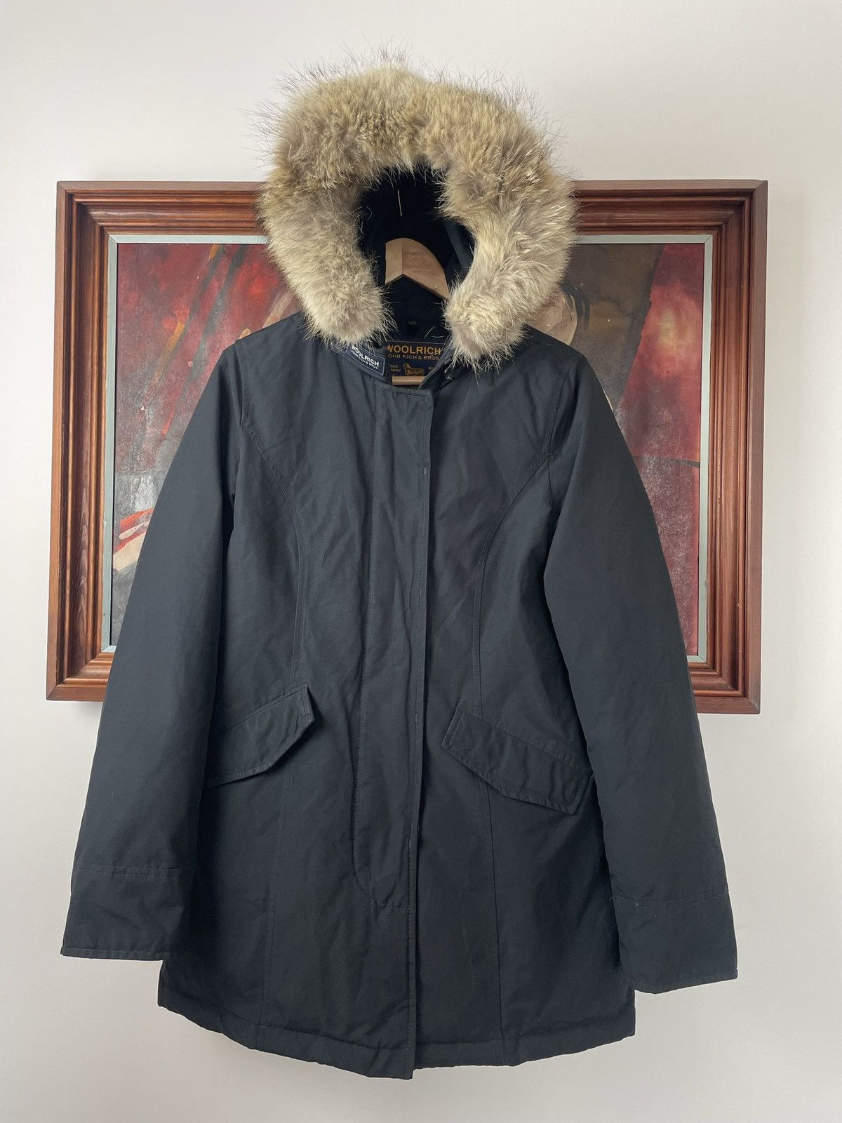 Image of Woolrich John Rich&bros Arctic Parka Jacket Down Hype in Dark Navy, Men's (Size XS)