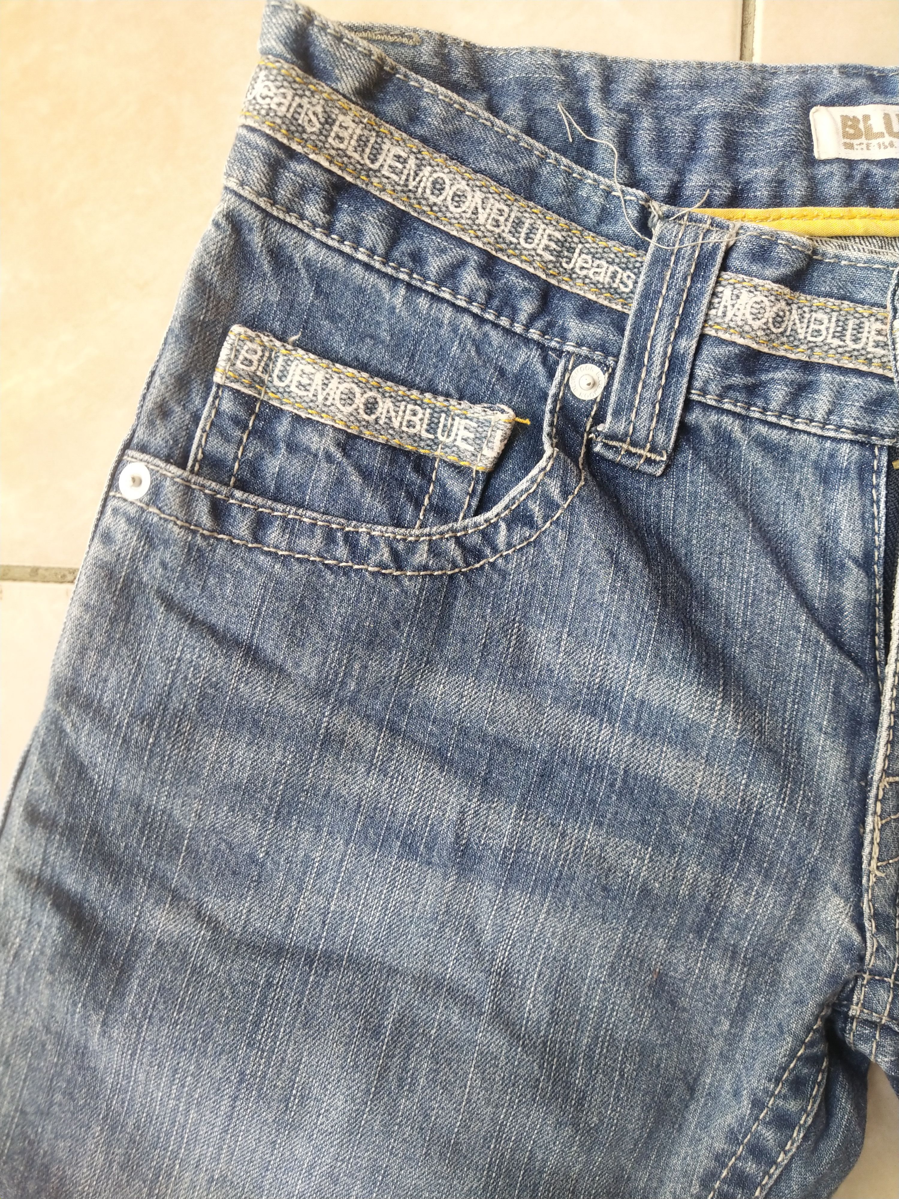 Japanese Brand Blue Moon Blue BMJ Jeans Y2K Denim Shorts Japan Harajuku Size 27" / US 4 / IT 40 - 6 Thumbnail