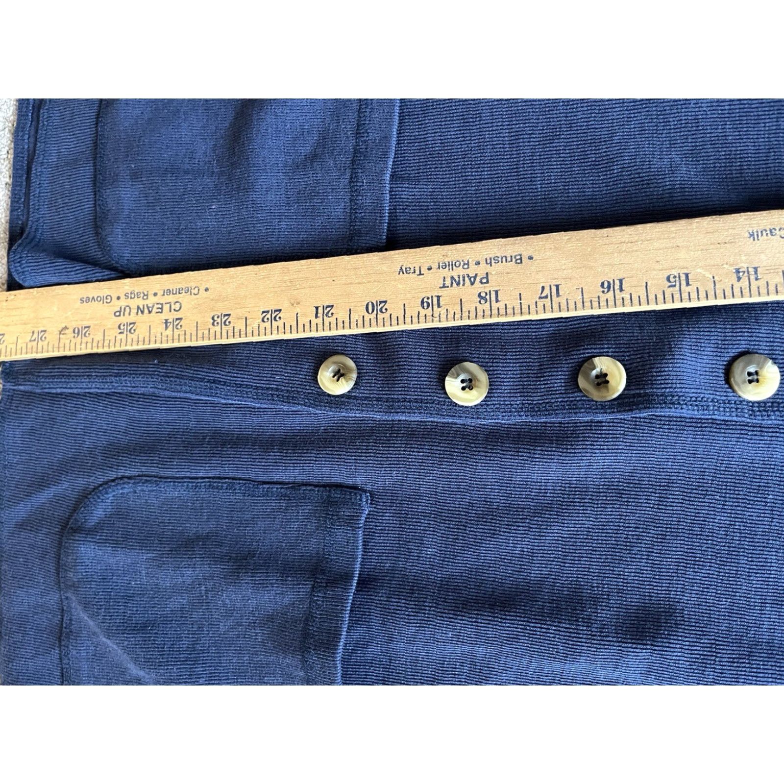 Express Express Cardigan Women’s Oversized Tricot Blue 3/4 Sleeve Medium - Tan Size M / US 6-8 / IT 42-44 - 5 Thumbnail