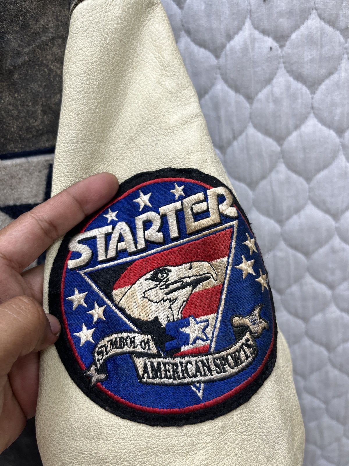 Starter 🔥🔥🔥STEALS VINTAGE STARTER VARSITY LEATHER JACKET Size US L / EU 52-54 / 3 - 8 Thumbnail
