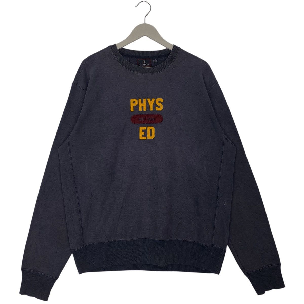Vintage Vintage Hilfiger Crewneck Sweatshirt Embroidered Black Sz L Size US L / EU 52-54 / 3 - 1 Thumbnail