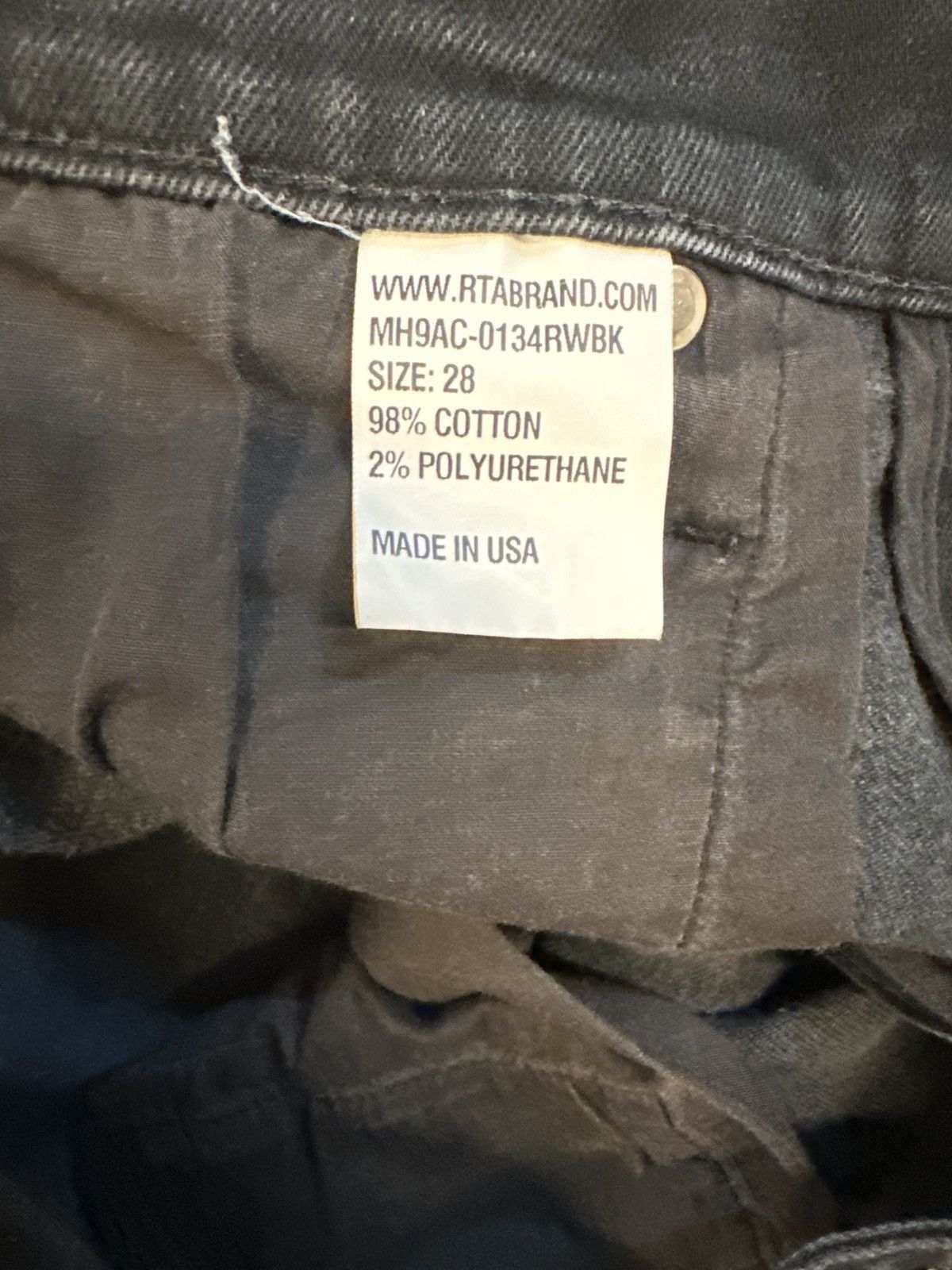 Rta RTA Small White Spell Black Denim Size 28 | Grailed
