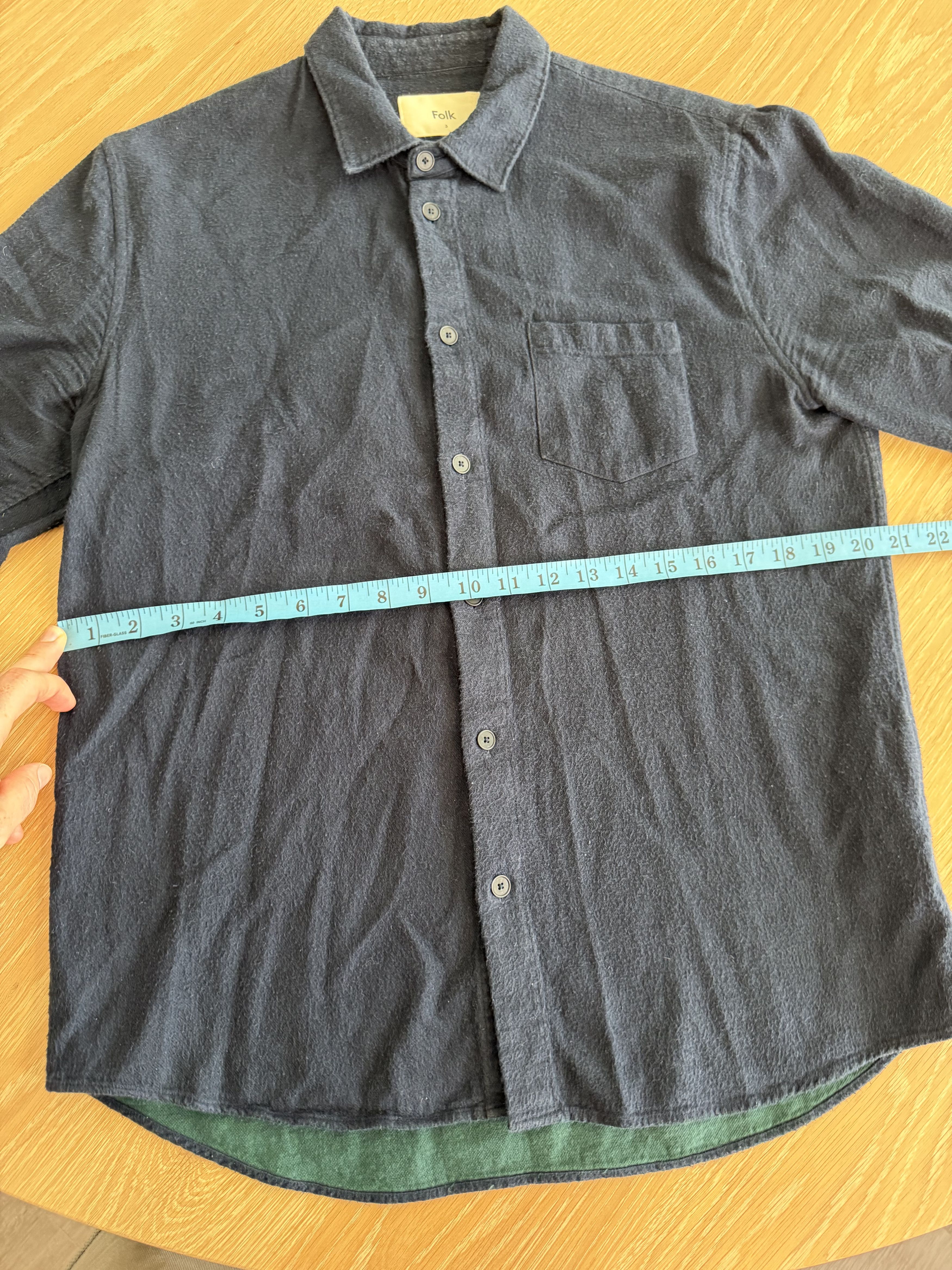 Folk Folk Navy Felt Shirt Size US M / EU 48-50 / 2 - 4 Thumbnail