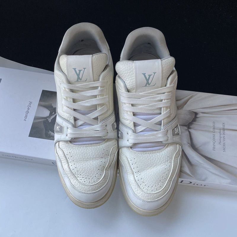 Louis Vuitton Louis Vuitton Trainer White Low-Top Fashion Sneakers -2508 Size US 9.5 / IT 39.5 - 2 Thumbnail