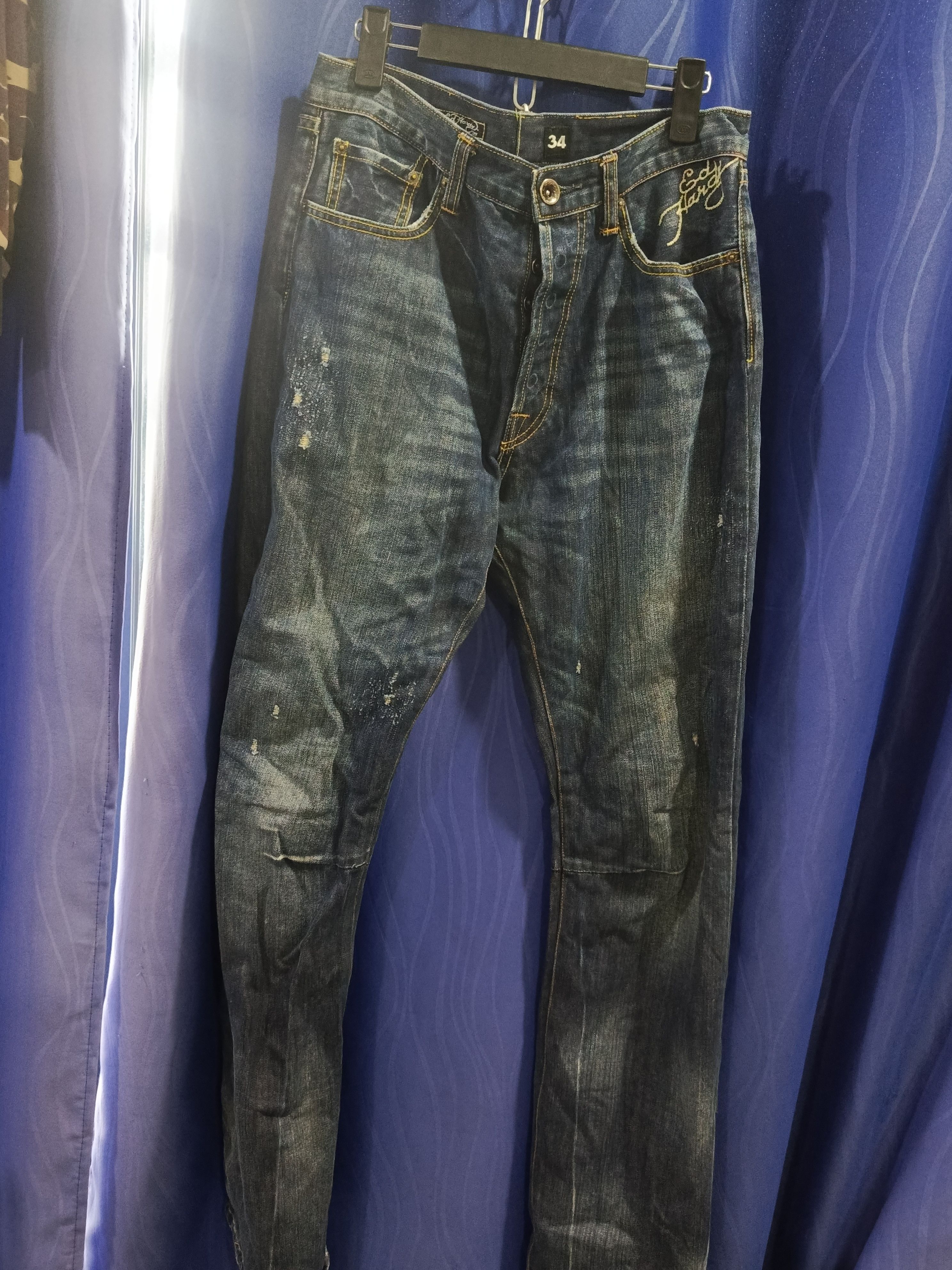 Ed Hardy Ed Hardy By Christian Audigier 2009 Skull and Snake Y2K Size US 34 / EU 50 - 3 Thumbnail