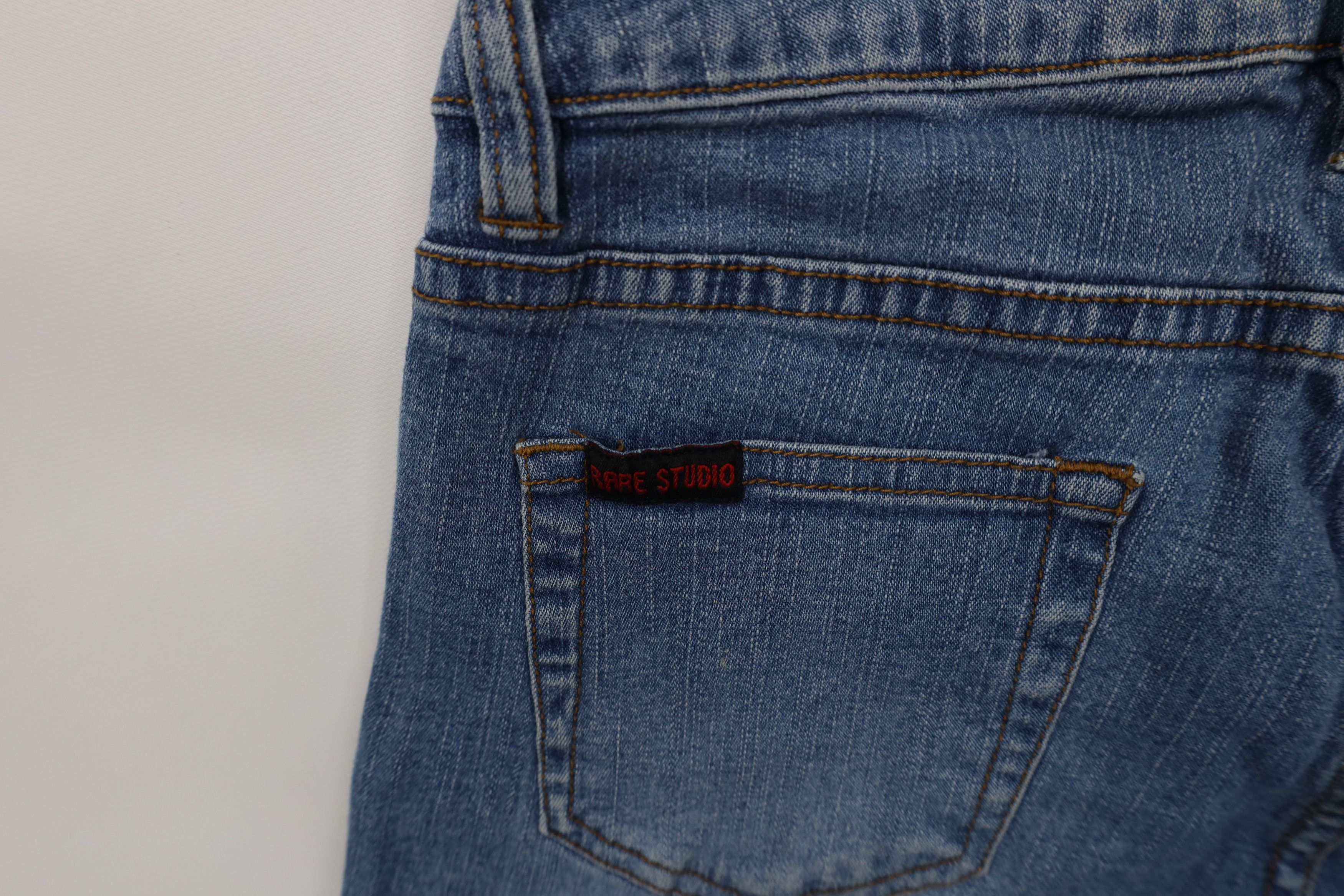 Vintage Vintage 90s Y2K Babydoll Tie Front Bella Flared Denim Jeans Size 26" / US 2 / IT 38 - 15 Thumbnail