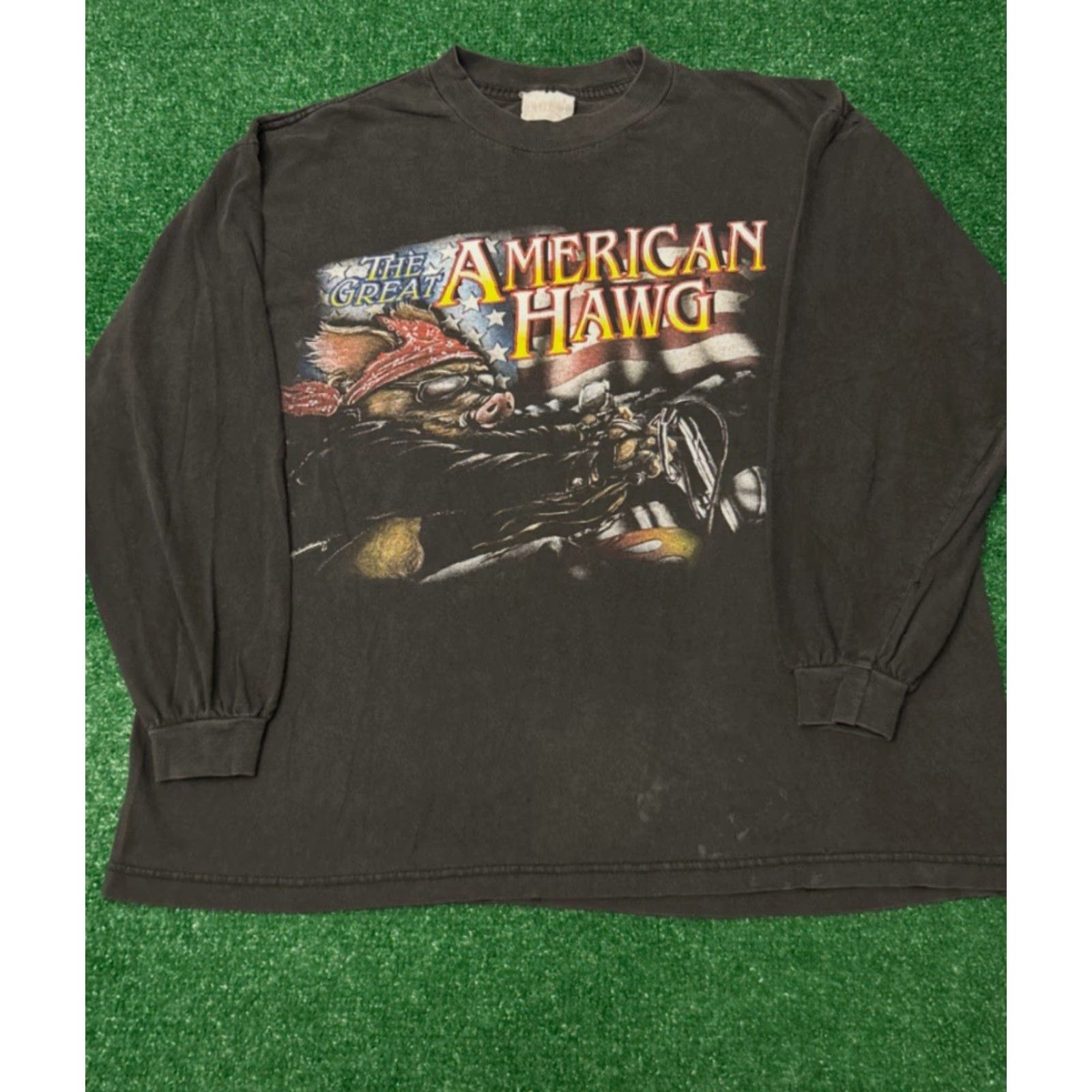 Greats VINTAGE Great American Hog Biker USA Thunder VTG Longsleeve Shirt Mens Small Size US S / EU 44-46 / 1 - 5 Thumbnail