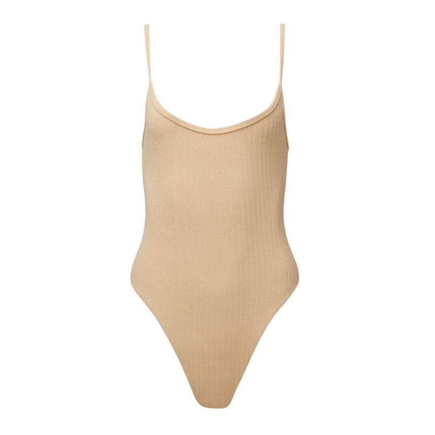 WeWoreWhat WeWoreWhat Scoop Cami Stripe Towel Terry One Piece, Size L Size ONE SIZE - 3 Thumbnail