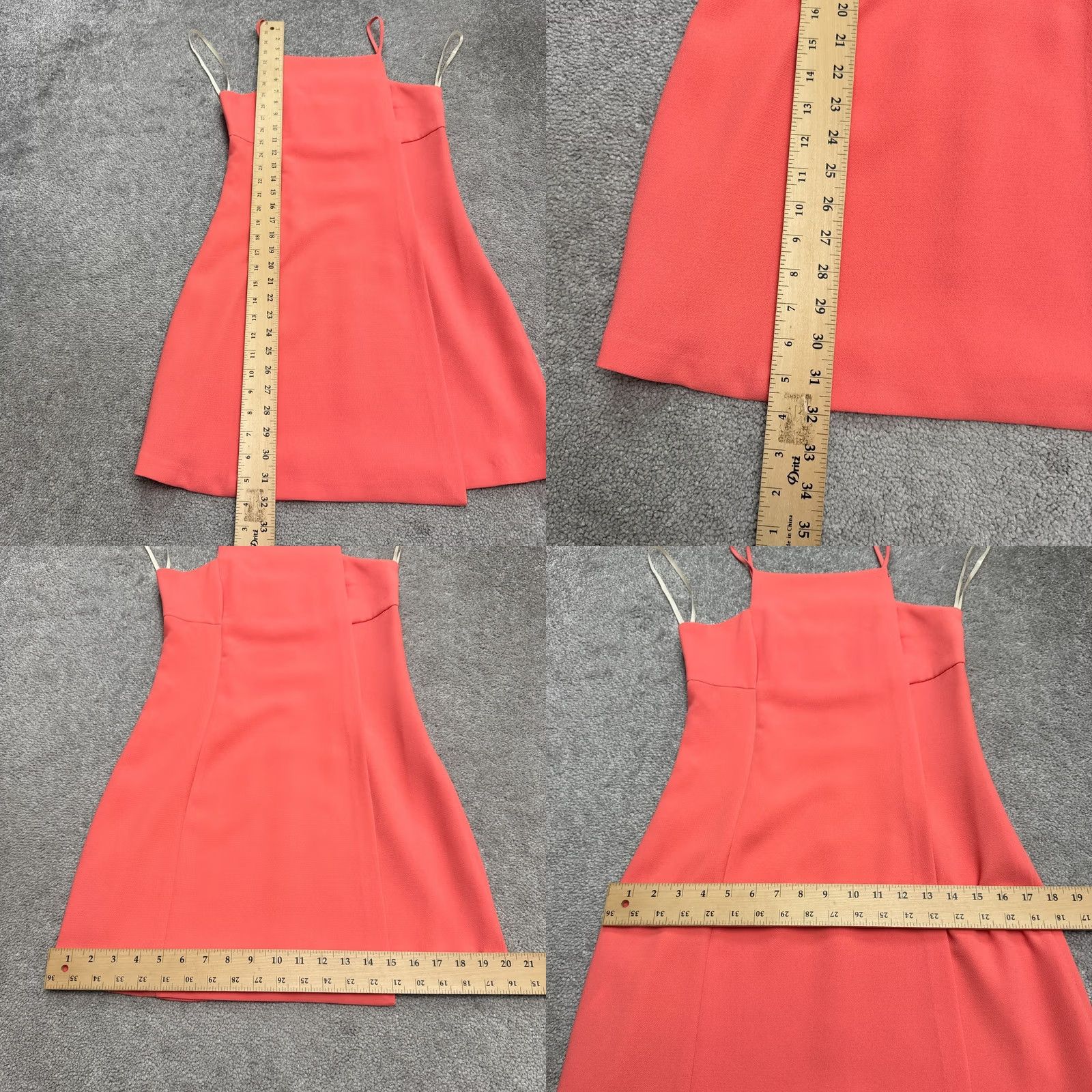 BCBGeneration BCBGeneration Dress Women Mini Peach Square Neck Sleeveless 4 Asymmetric Strappy Sleeve Orange Pattern Solid Size S / US 4 / IT 40 - 8 Thumbnail