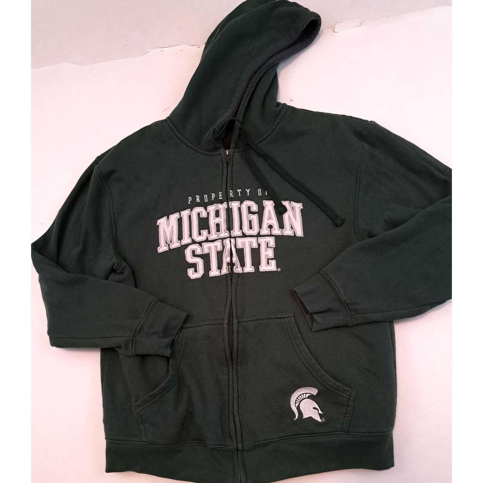 Vintage VINTAGE Michigan State Spartans Insulated Hooded Jacket LG Stitched Mens Jacket Green 80s Pro Edge Stitch Hooded Size US L / EU 52-54 / 3 - 4 Thumbnail